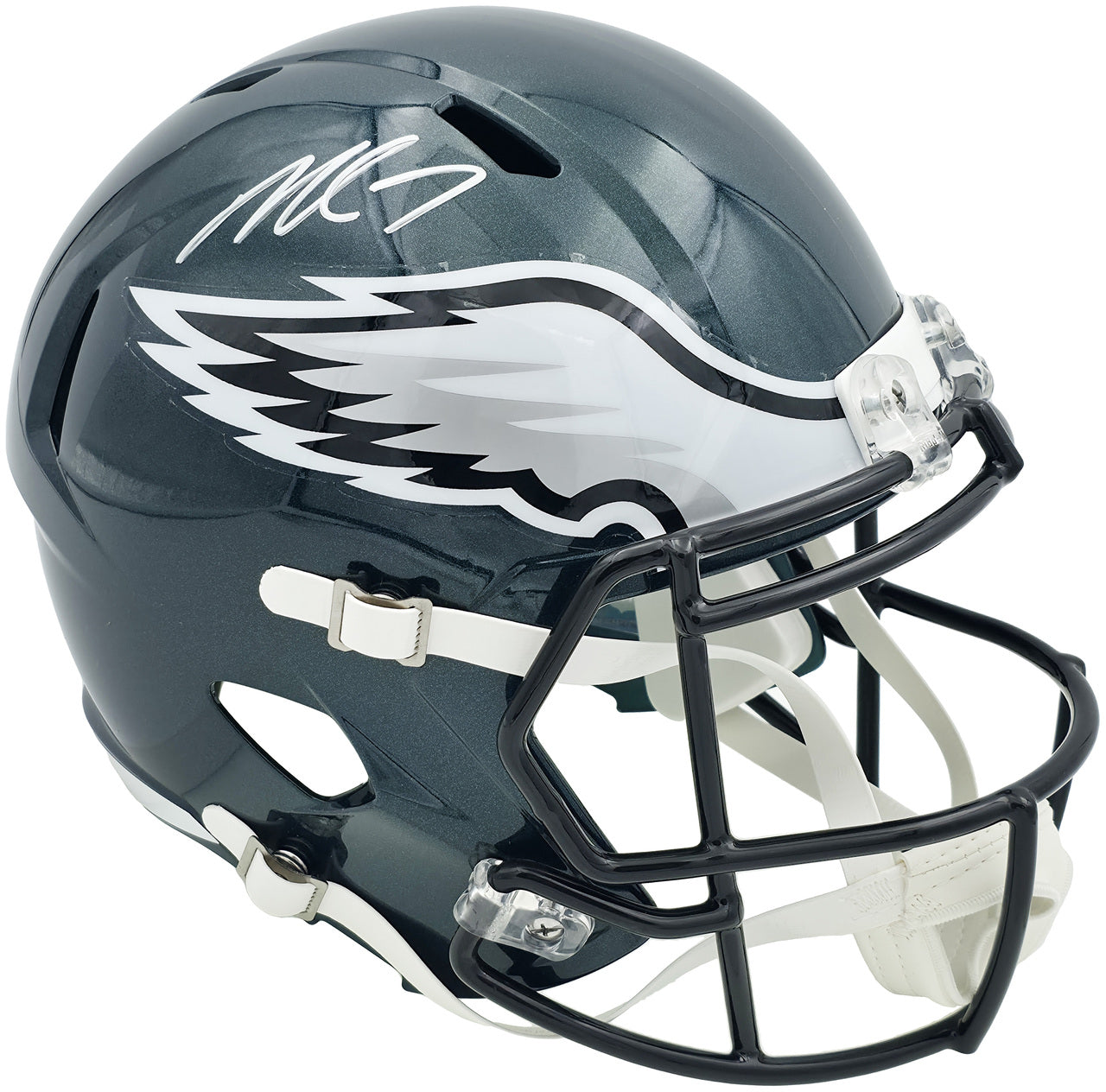 Michael Vick Autographed Philadelphia Eagles Green Full Size Speed Replica Helmet Beckett BAS Witness Stock #243606