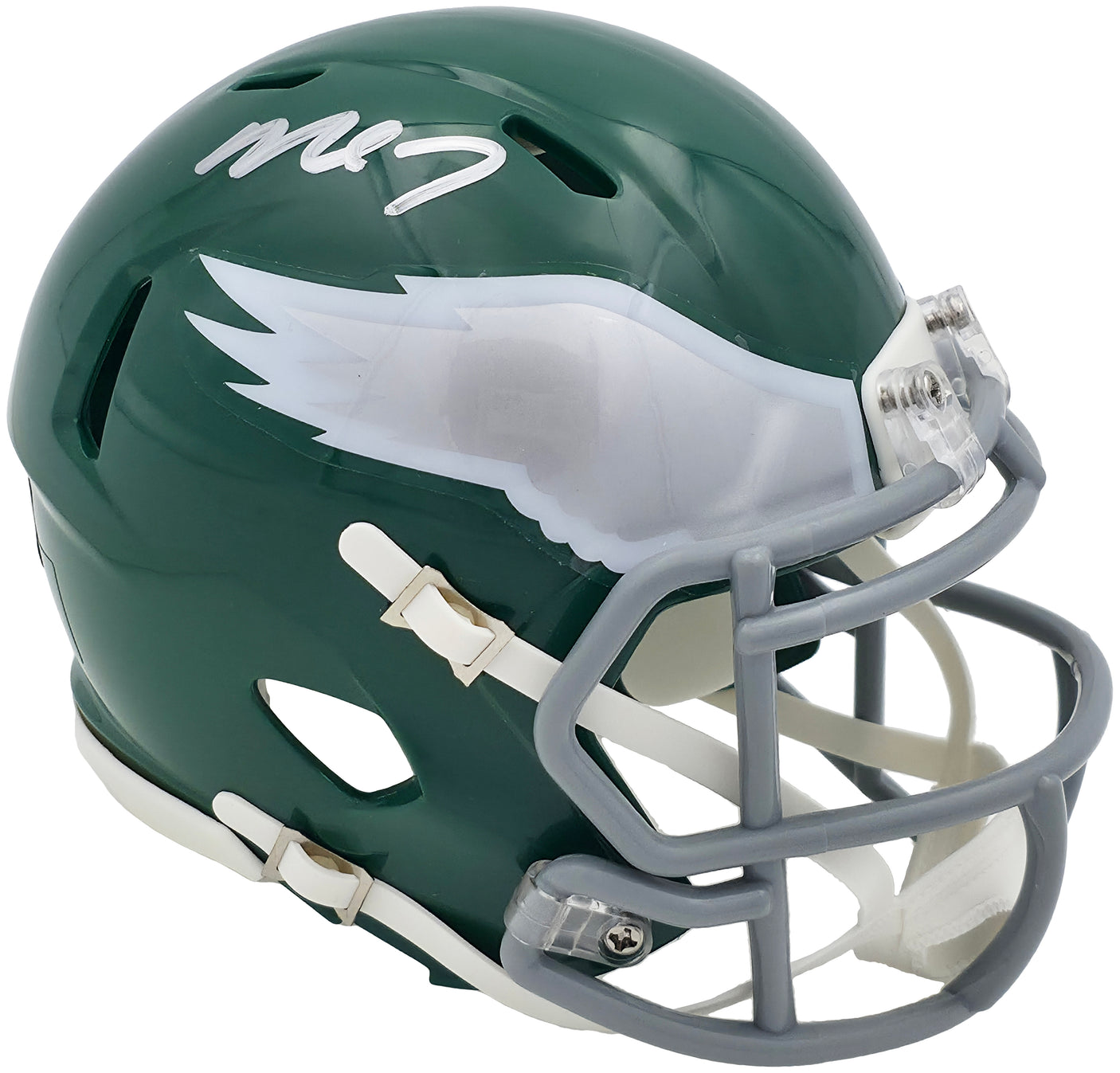 Michael Vick Autographed Philadelphia Eagles 1974-95 Throwback Kelly Green Speed Mini Helmet Beckett BAS Witness Stock #243634