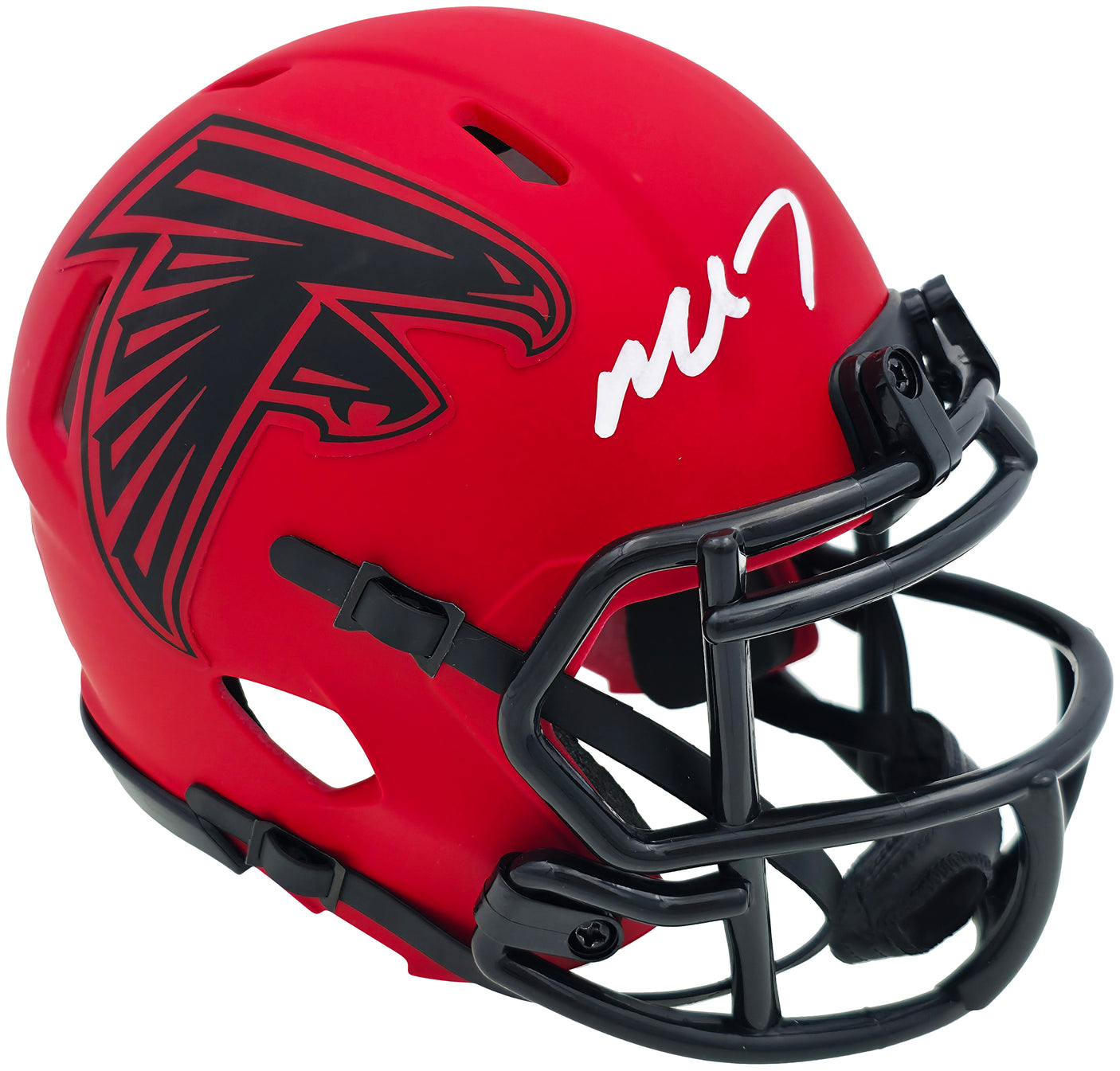 Michael Vick Autographed Atlanta Falcons Rave Red Speed Mini Helmet Beckett BAS Witness Stock #243636