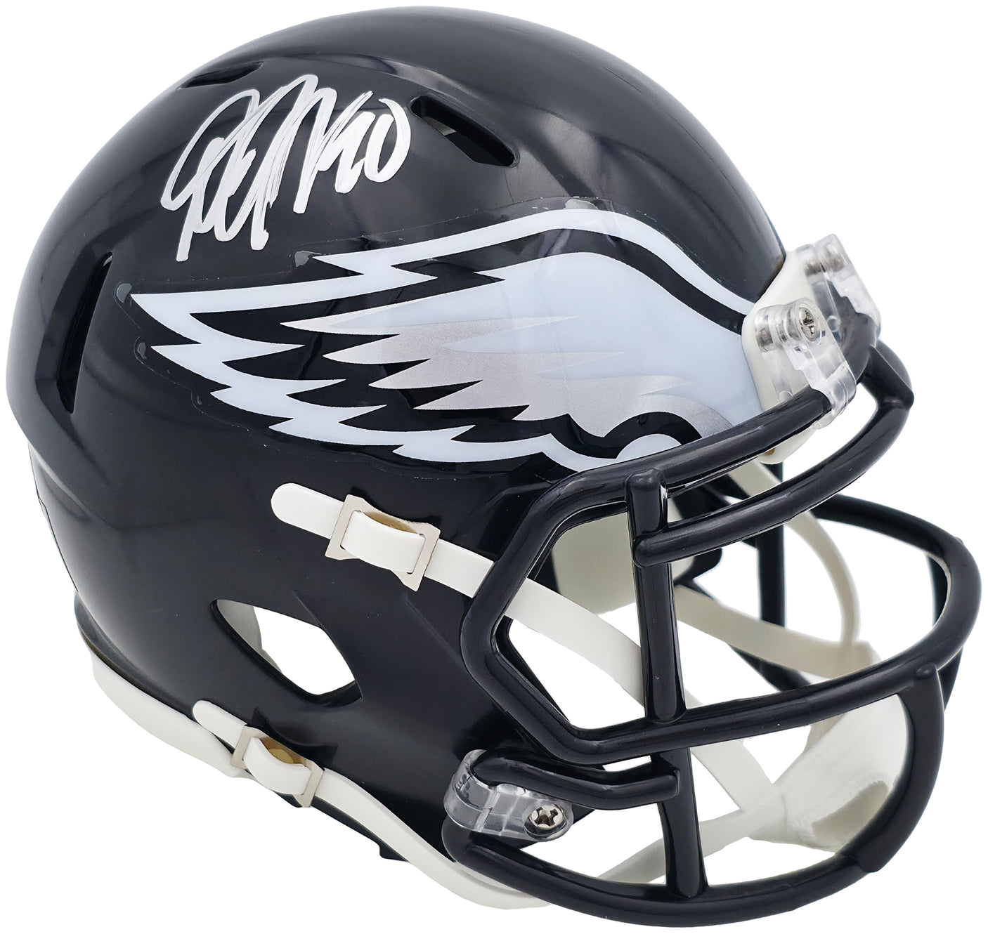 DeSean Jackson Autographed Philadelphia Eagles 2022 Alternate Black Speed Mini Helmet Beckett BAS Witness Stock #243642