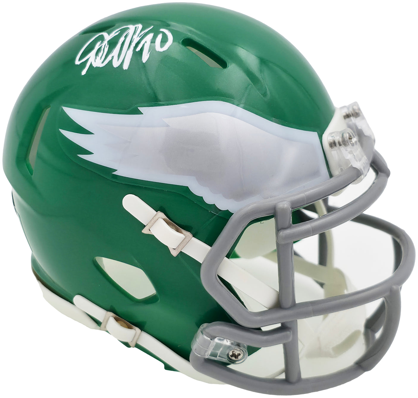 DeSean Jackson Autographed Philadelphia Eagles 2023 Alternate Kelly Green Speed Mini Helmet Beckett BAS Witness Stock #243641