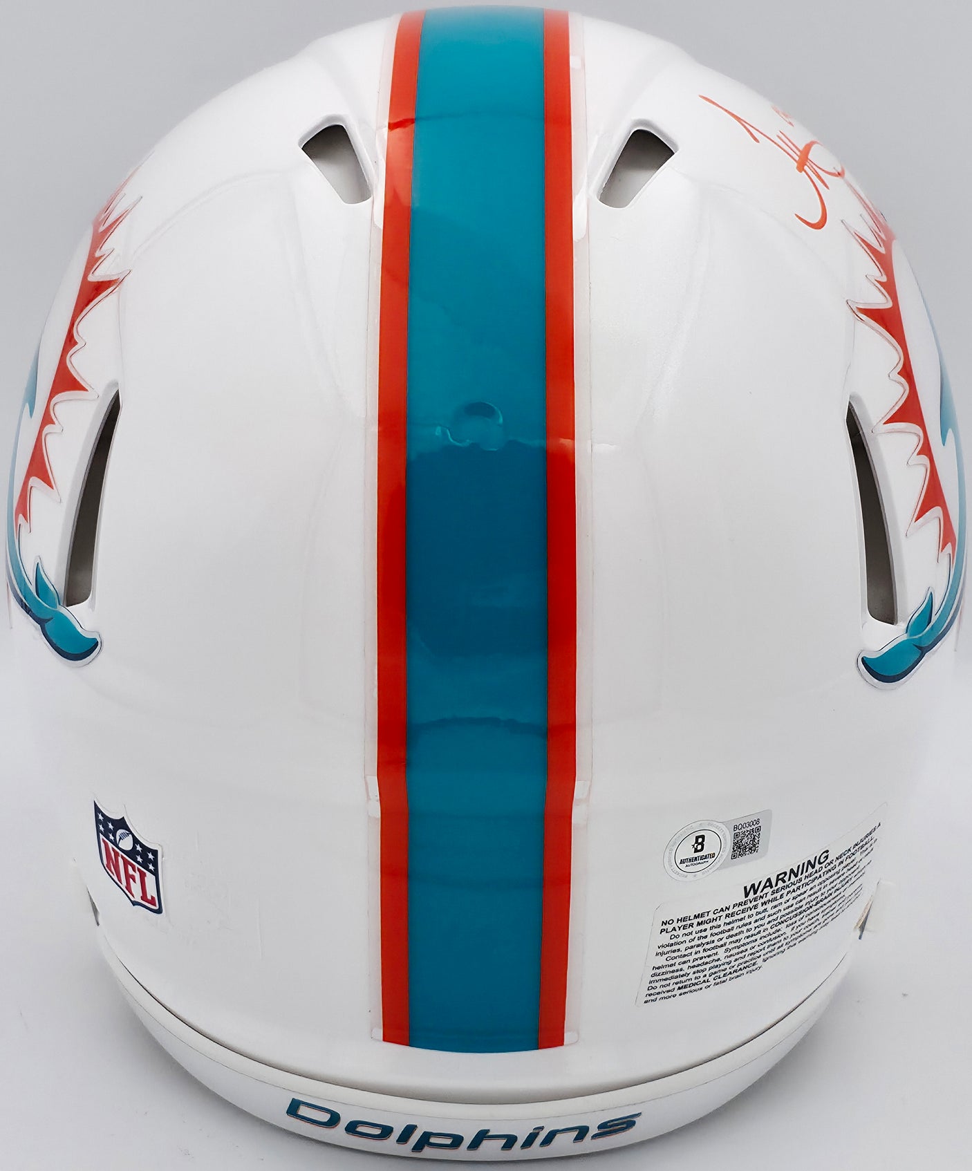 Tyreek Hill Autographed Miami Dolphins White Full Size Authentic Speed Helmet "Cheetah" Beckett BAS QR Stock #243653