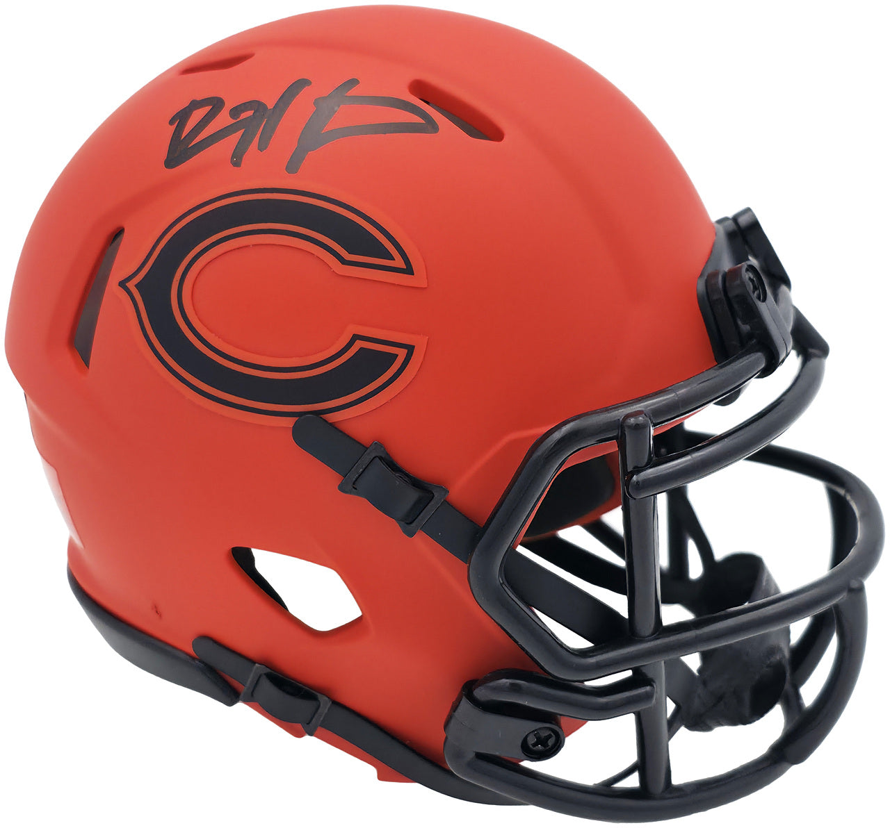 Devin Hester Autographed Chicago Bears Rave Orange Speed Mini Helmet Beckett BAS Witness Stock #244041