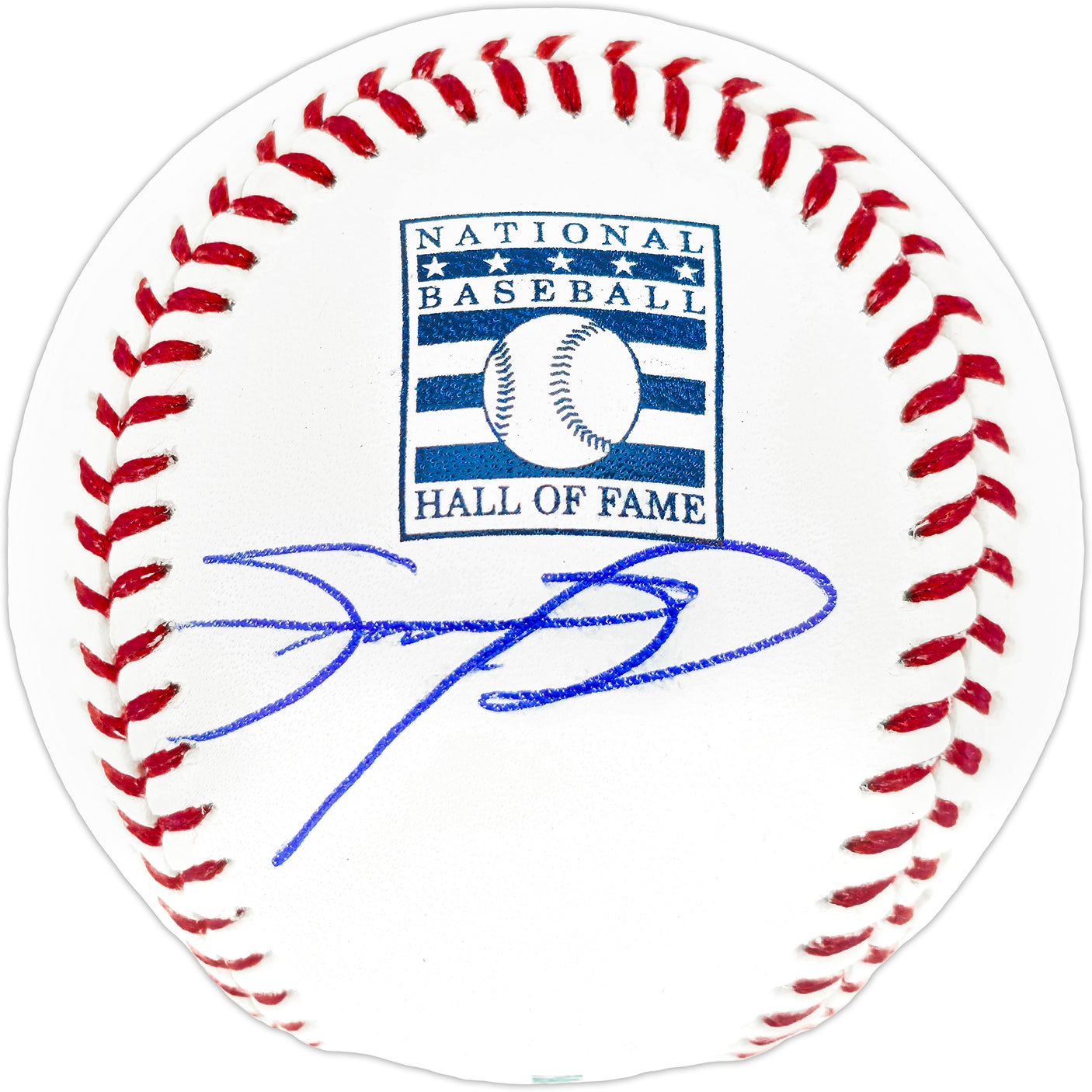 Sammy Sosa Autographed Official Hall of Fame HOF Logo Baseball Chicago Cubs Beckett BAS Witness Stock #244048