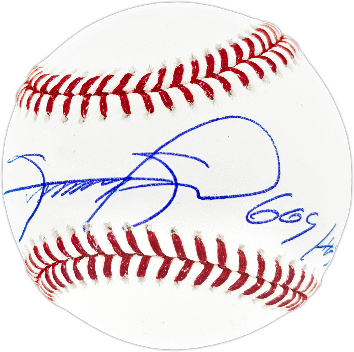 Sammy Sosa Autographed Official MLB Baseball Chicago Cubs "609 HRS" Beckett BAS QR Stock #244050