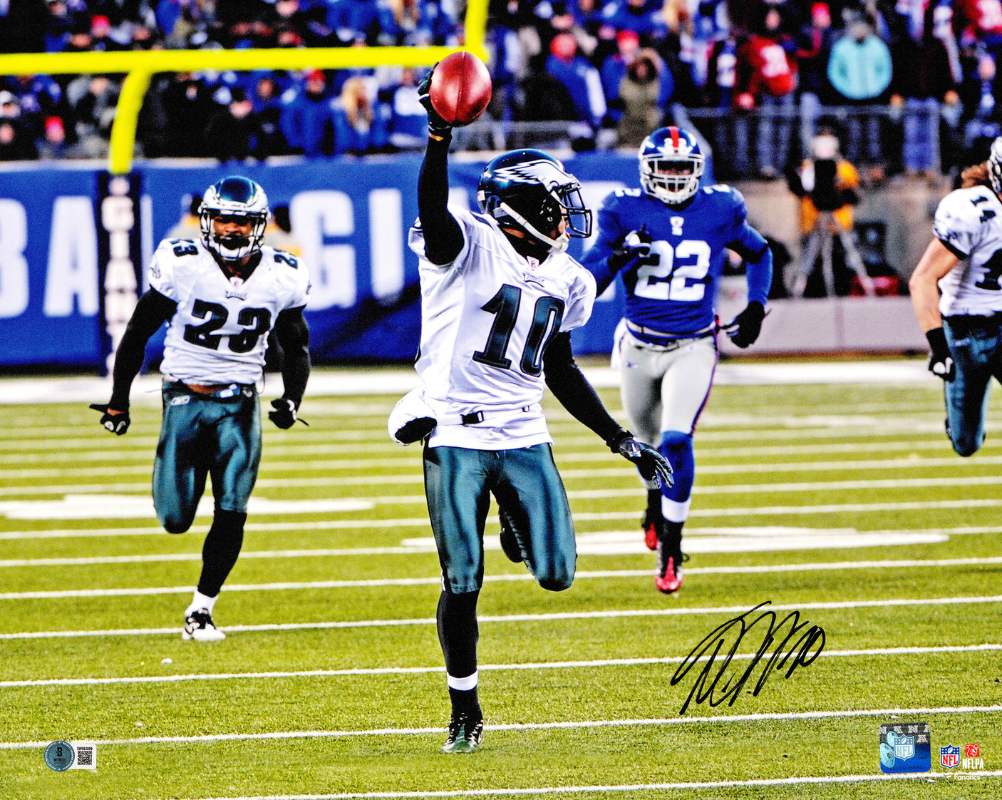 DeSean Jackson Autographed 16x20 Photo Philadelphia Eagles Miracle at the Meadowlands vs. New York Giants Beckett BAS Witness Stock #243626