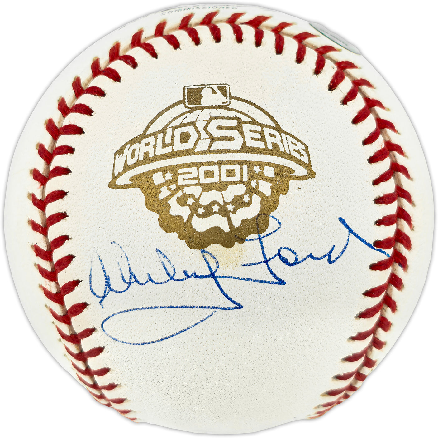 Whitey Ford Autographed Official 2001 World Series Logo MLB Baseball New York Yankees MLB & Steiner Holo SKU #246088