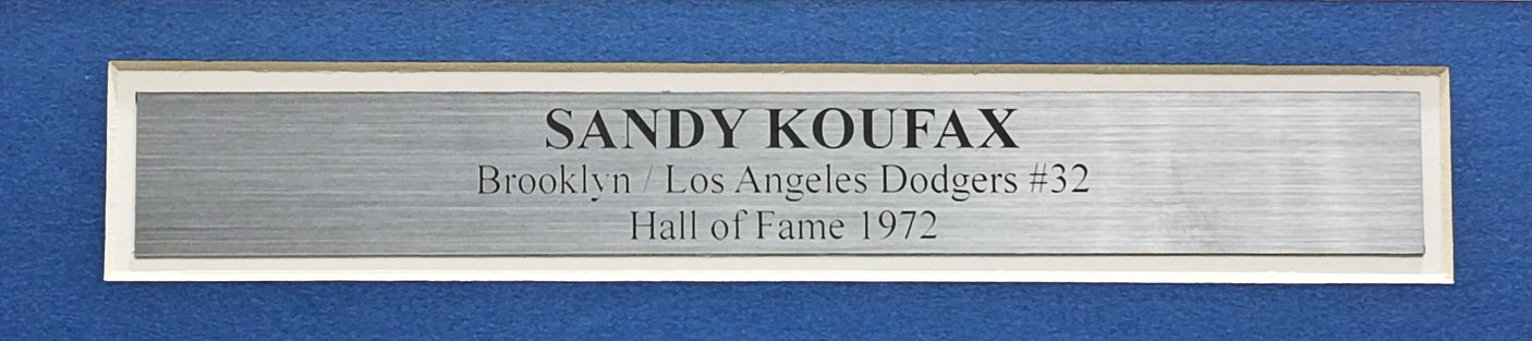 Brooklyn Dodgers Sandy Koufax Autographed Framed Grey Jersey Beckett BAS #AB92289