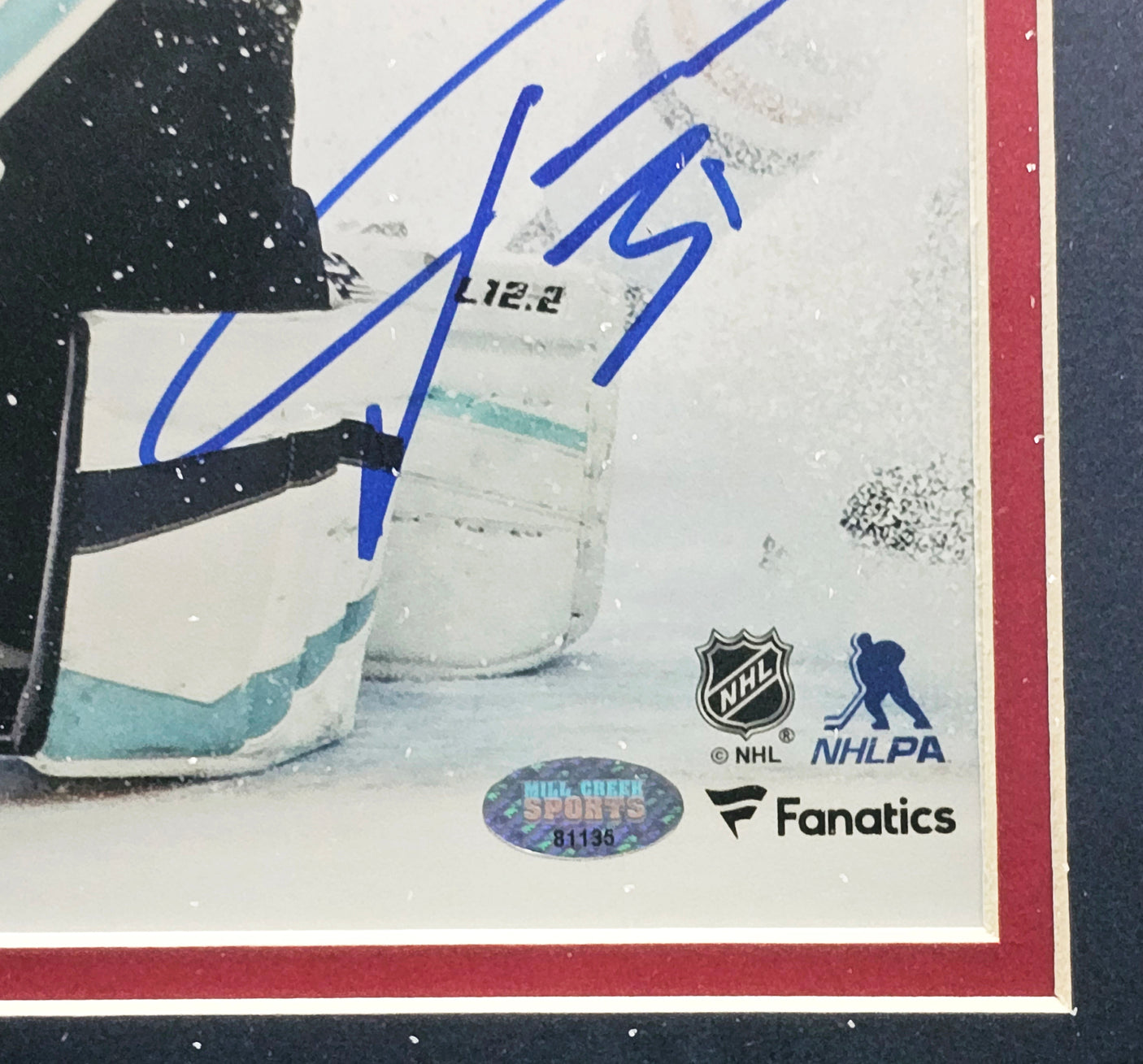 Philipp Grubauer Autographed Framed 8x10 Photo Seattle Kraken MCS Holo #81135