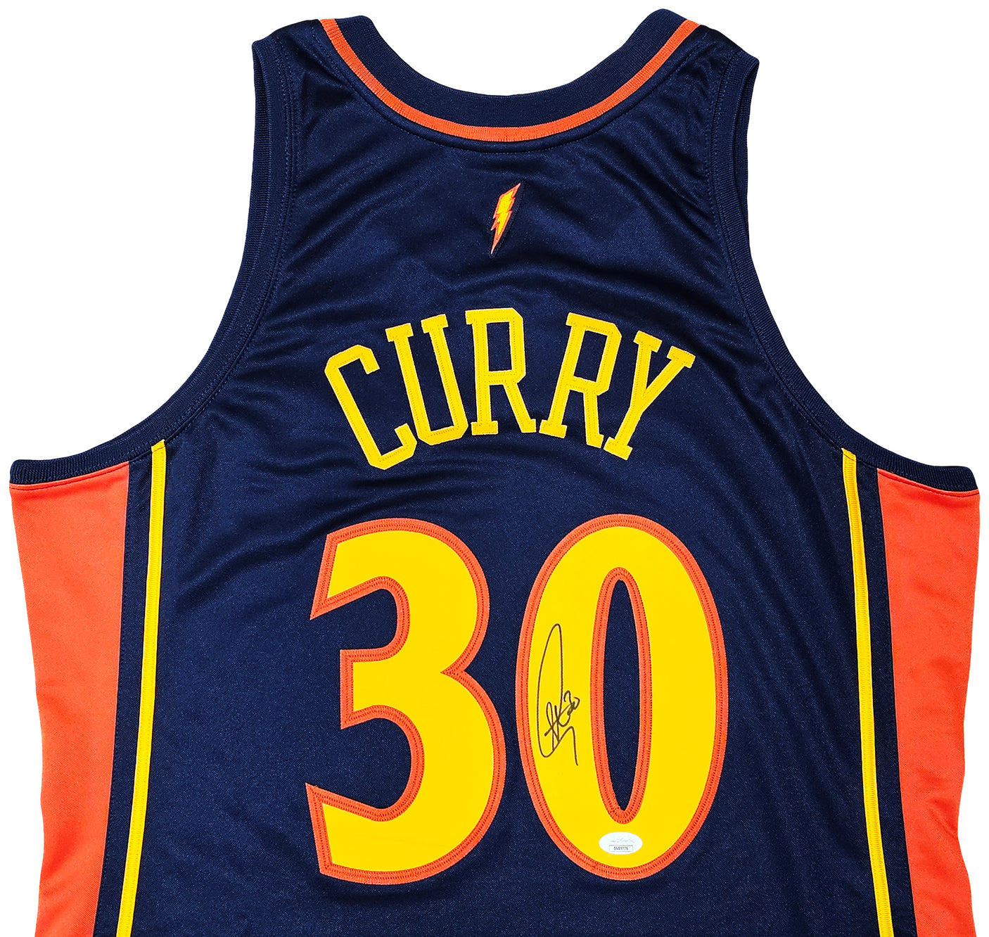 Stephen Curry Autographed Blue Authentic Mitchell & Ness 2009-10 Golden State Warriors Rookie Jersey Size 44 (L) JSA Stock #216029