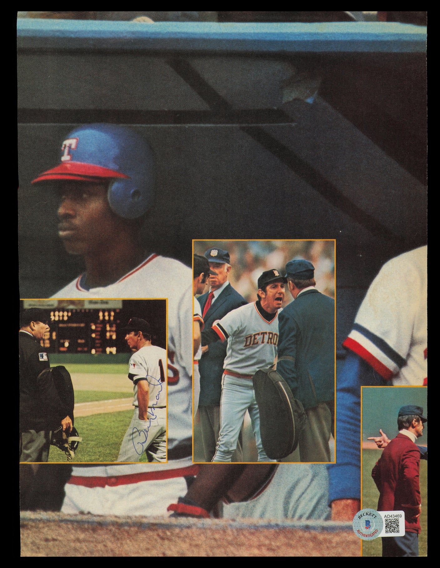 Billy Martin Autographed 8.5x11.5 Magazine Page Photo Minnesota Twins Beckett BAS #AD43469