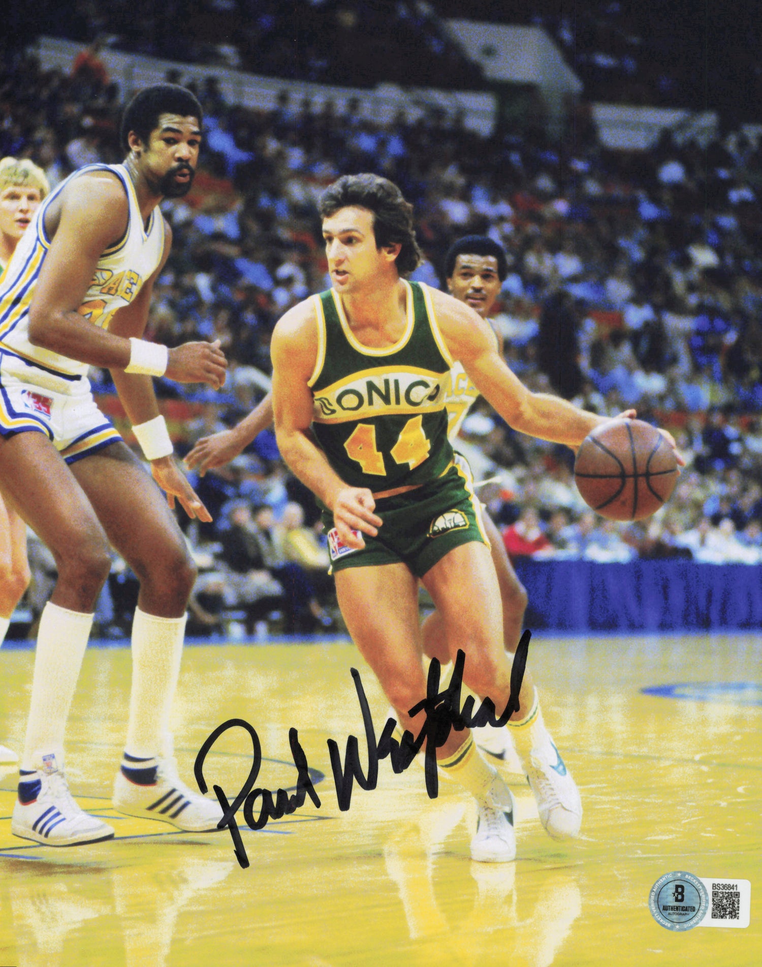 Paul Westphal Autographed 8x10 Photo Seattle Supersonics Beckett BAS QR #BS36841
