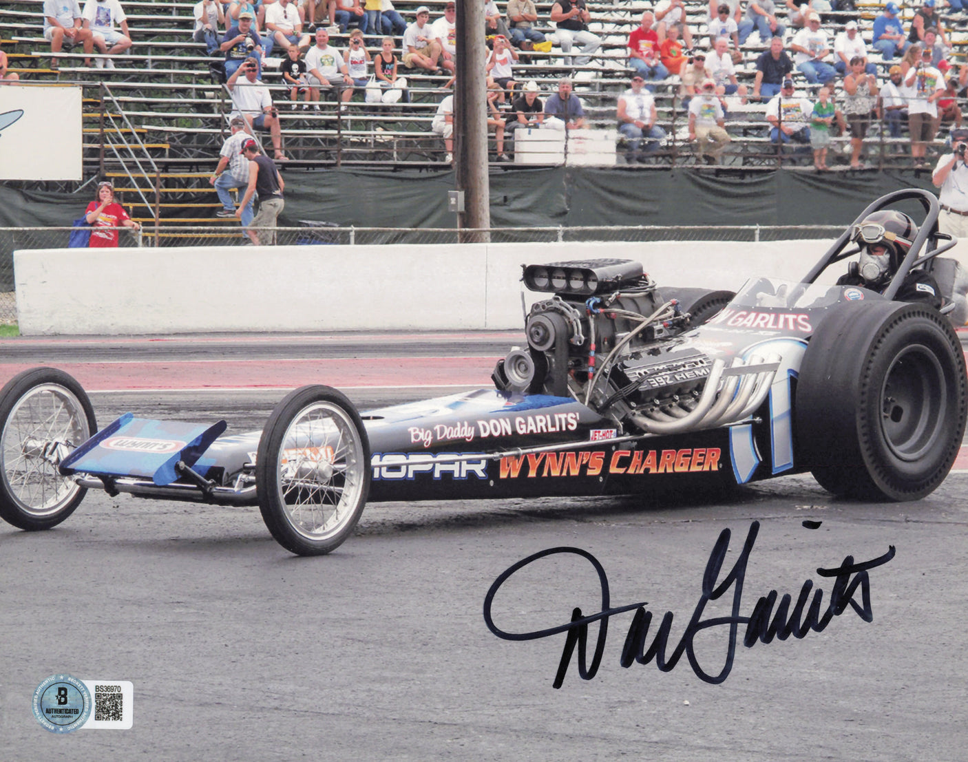 Big Daddy Don Garlits Autographed 8x10 Photo Drag Racing Beckett BAS QR #BS36970