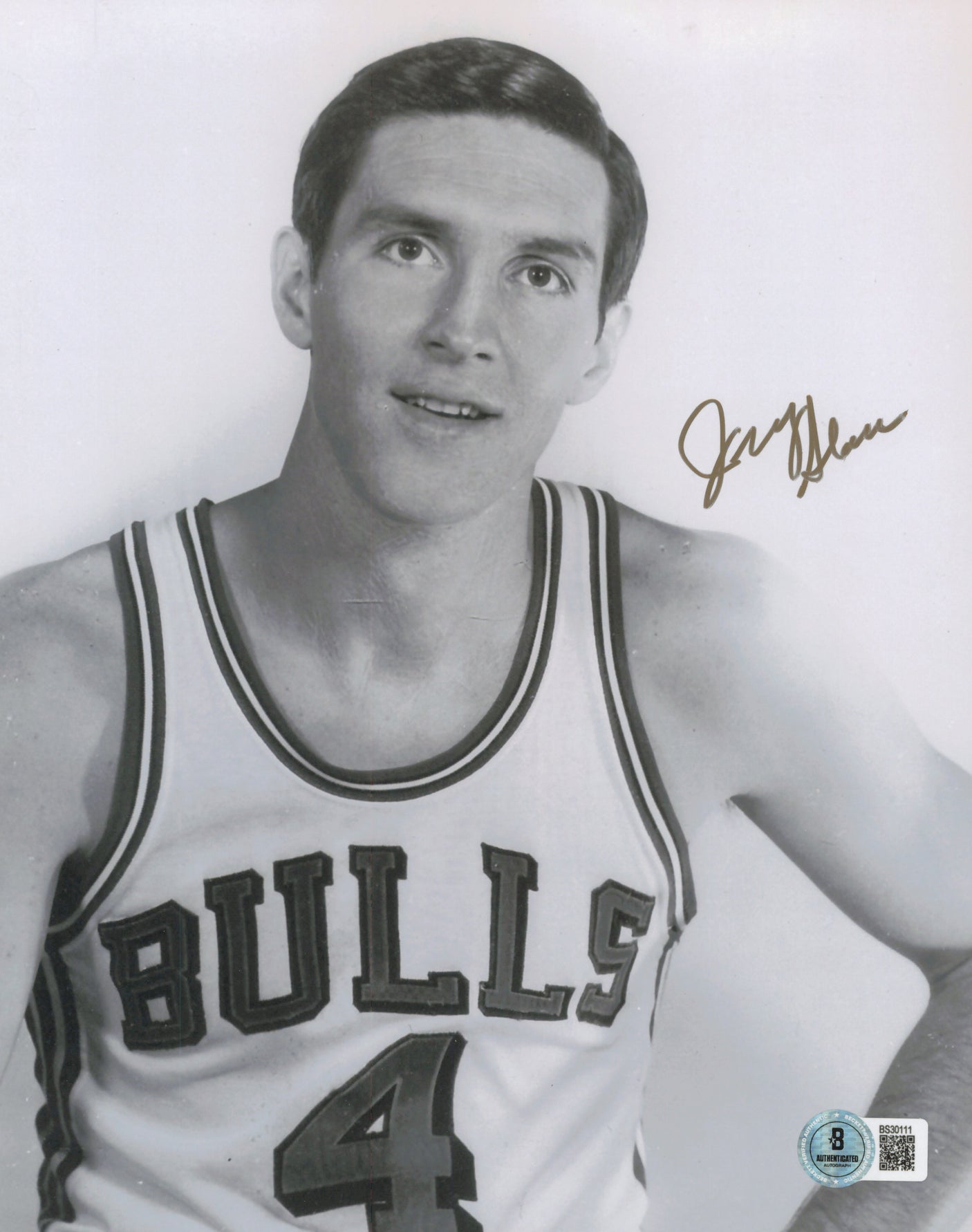 Jerry Sloan Autographed 8x10 Photo Chicago Bulls Beckett BAS QR #BS30111