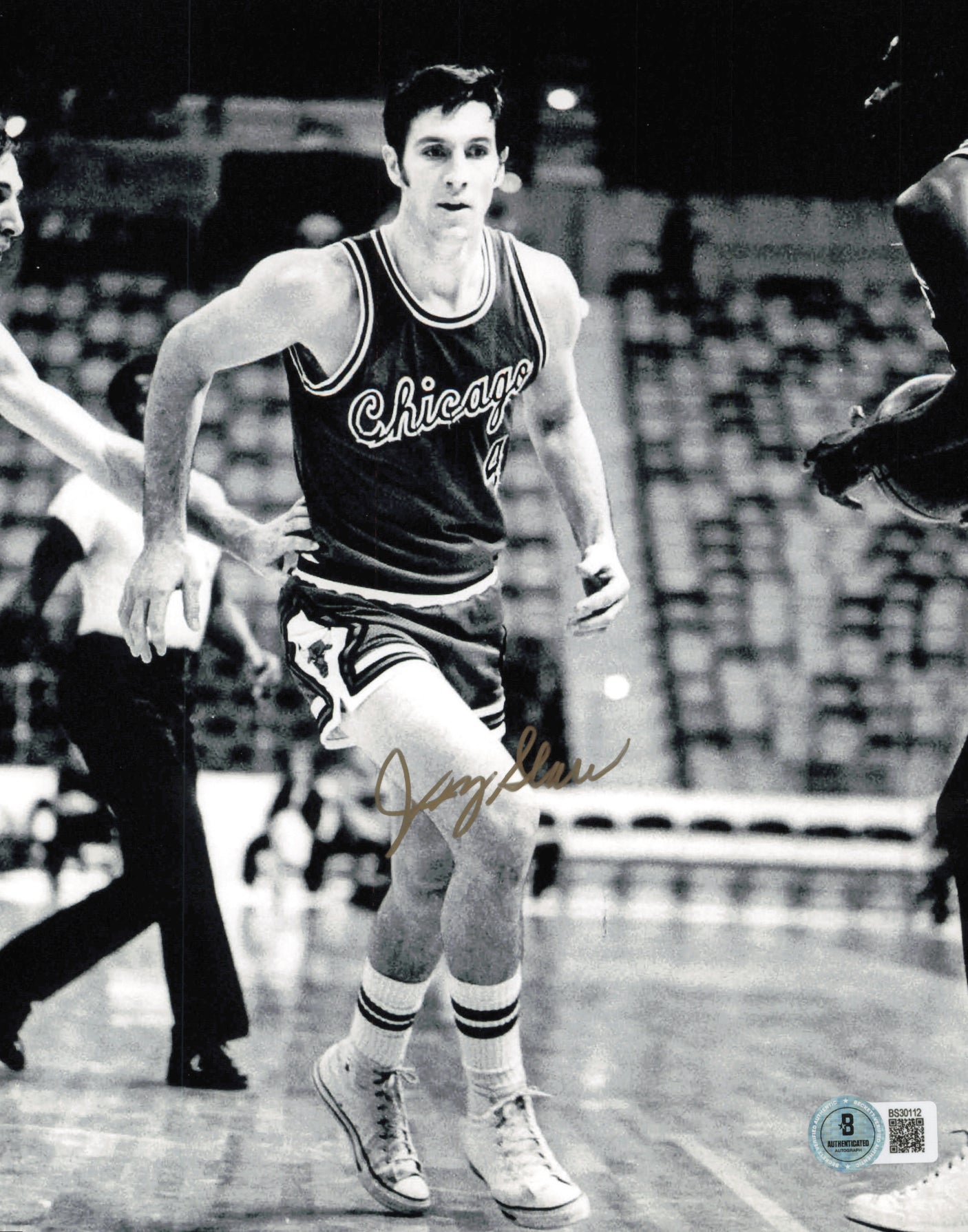 Jerry Sloan Autographed 8x10 Photo Chicago Bulls Beckett BAS QR #BS30112