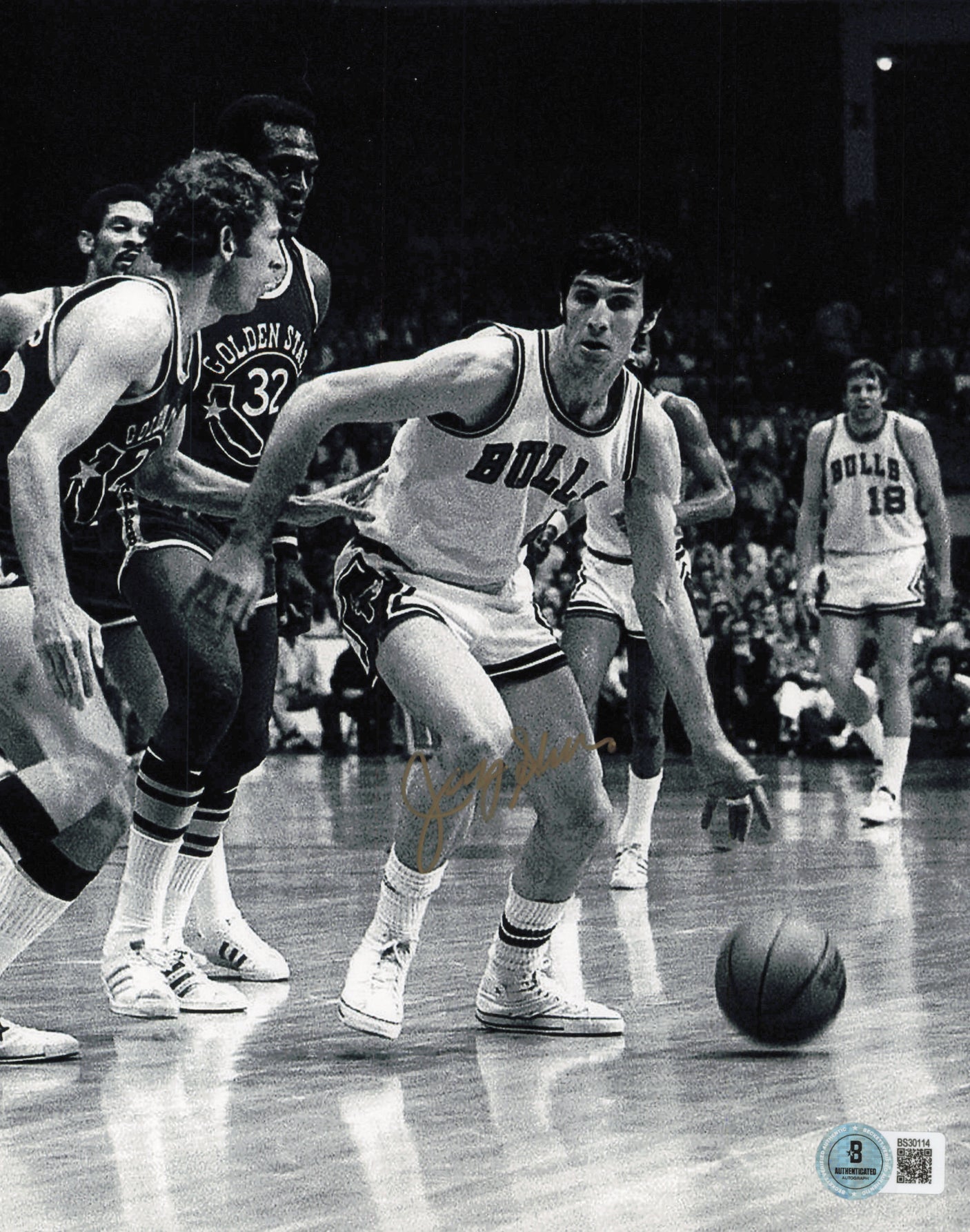Jerry Sloan Autographed 8x10 Photo Chicago Bulls Beckett BAS QR #BS30114