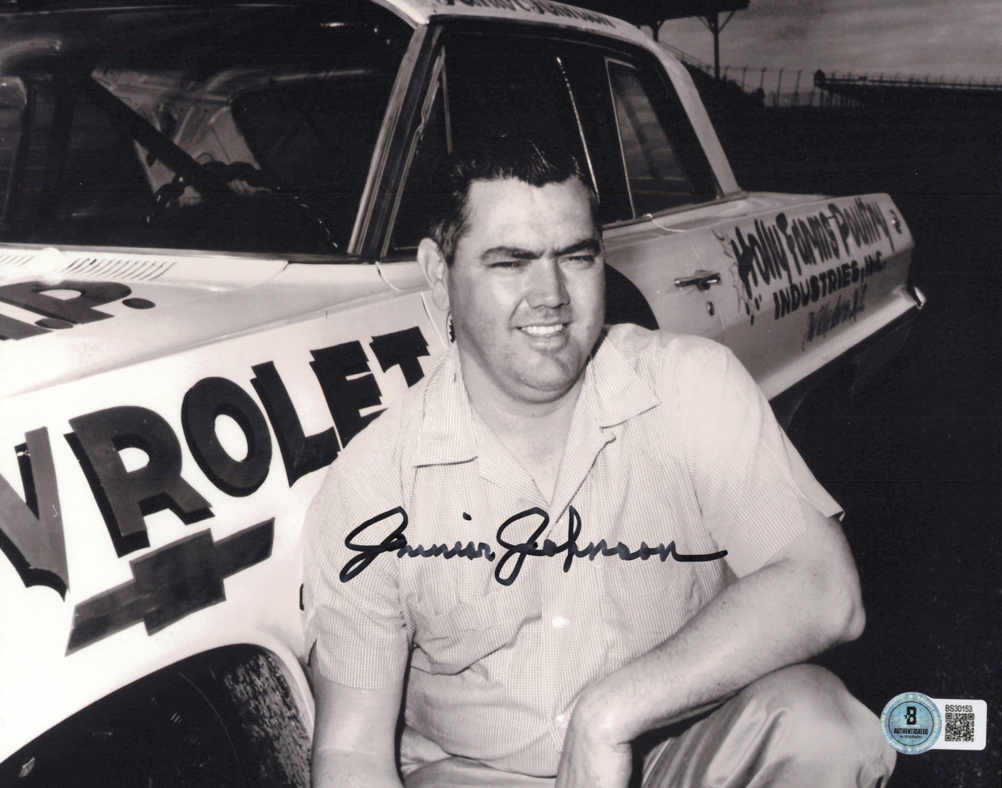 Junior Johnson Autographed 8x10 Photo Nascar Beckett BAS QR #BS30153