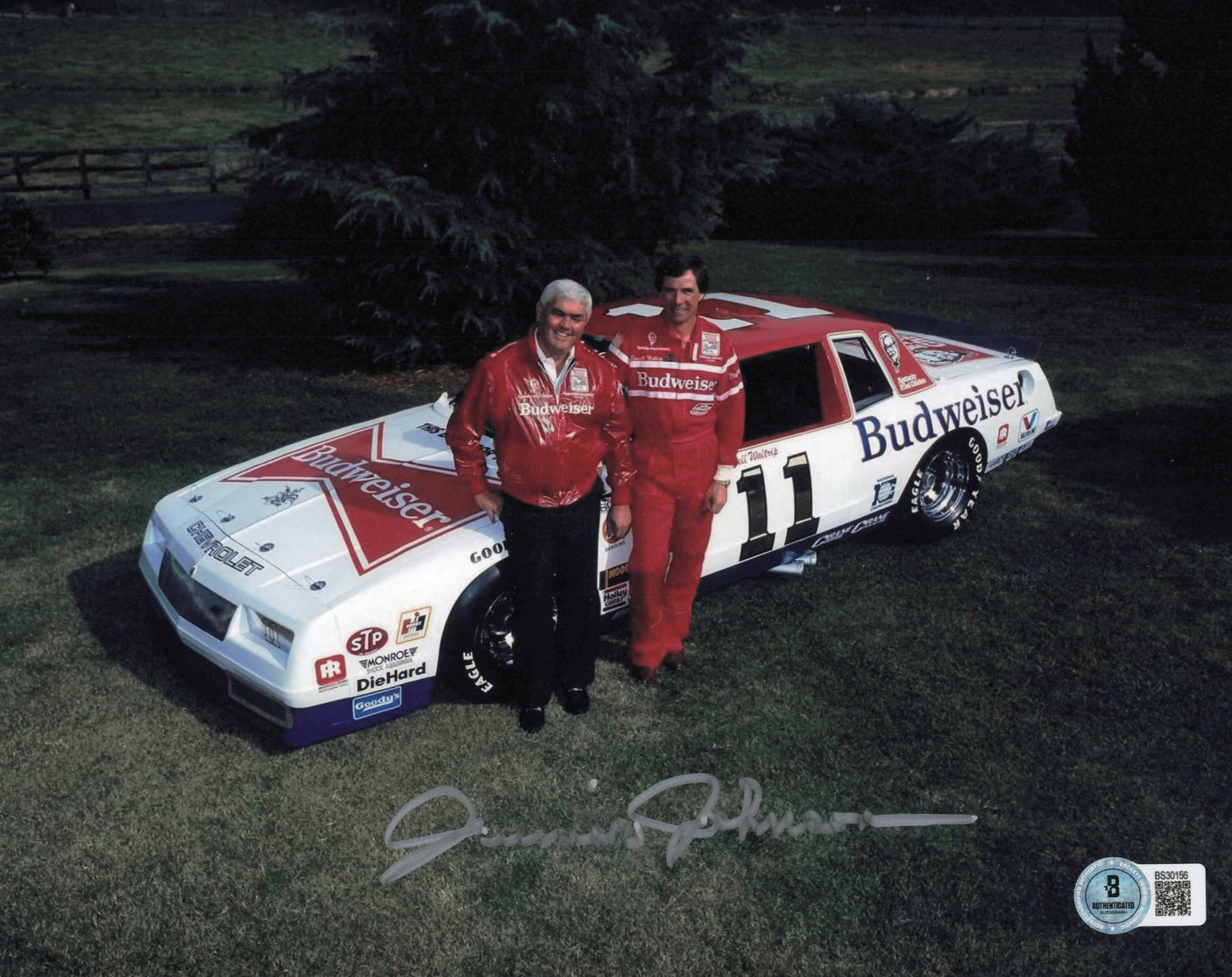 Junior Johnson Autographed 8x10 Photo Nascar Beckett BAS QR #BS30156