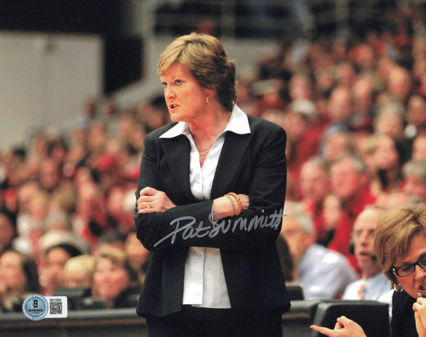Pat Summitt Autographed 8x10 Photo Tennessee Volunteers Beckett BAS QR #BS12894