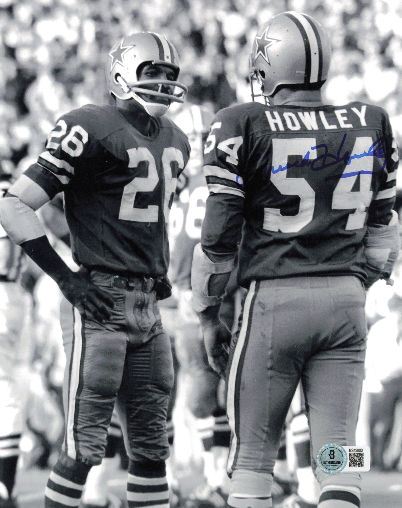 Chuck Howley Autographed 8x10 Photo Dallas Cowboys Beckett BAS QR #BS12800