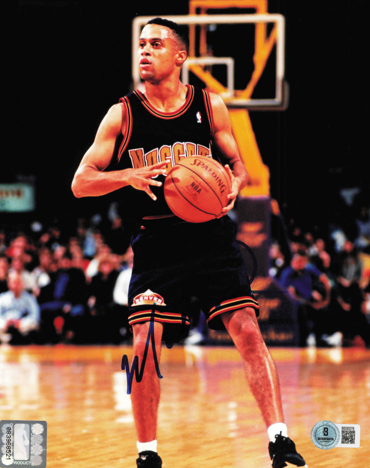 Mahmoud Abdul-Rauf Autographed 8x10 Photo Denver Nuggets Beckett BAS QR #BS30278