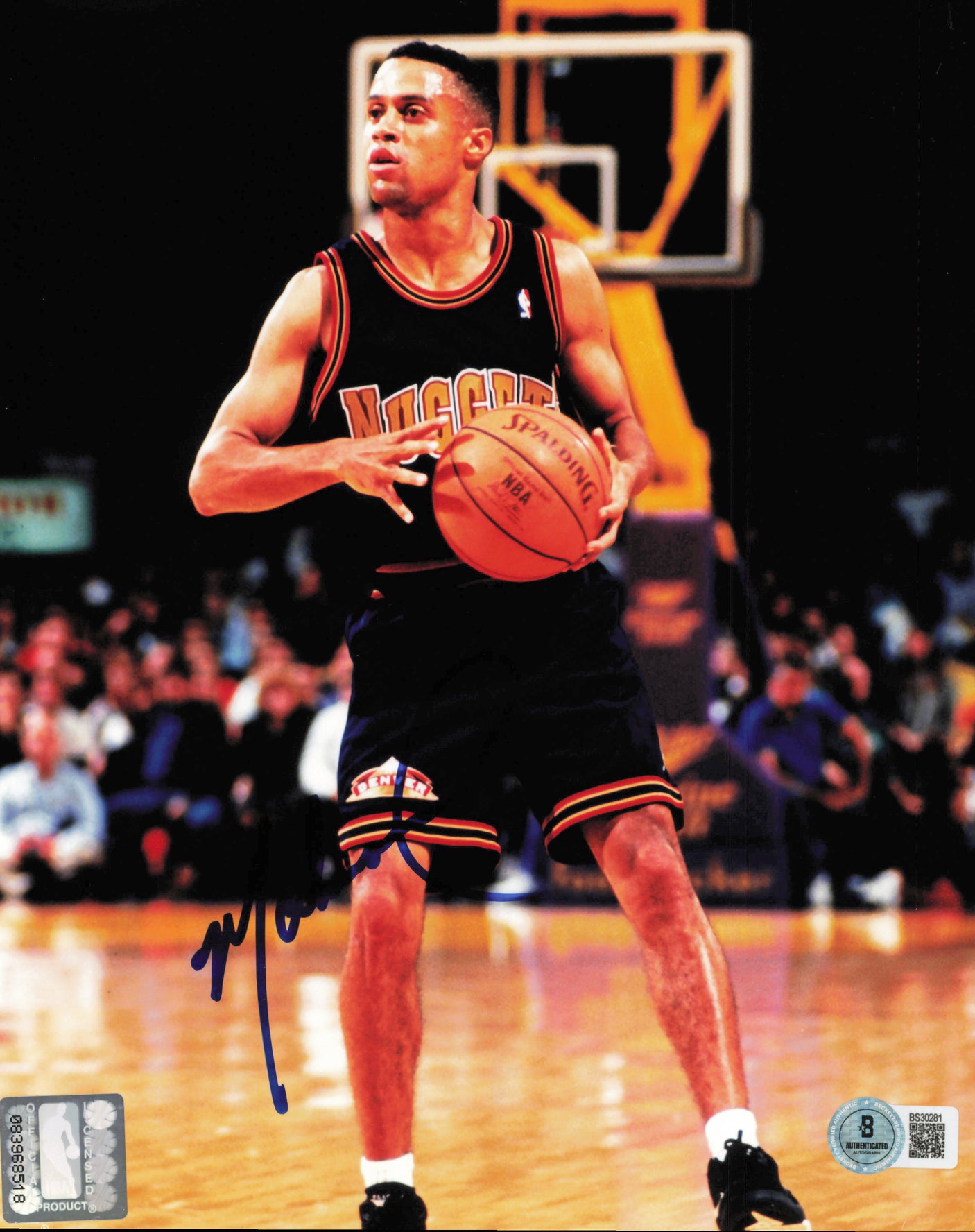 Mahmoud Abdul-Rauf Autographed 8x10 Photo Denver Nuggets Beckett BAS QR #BS30281