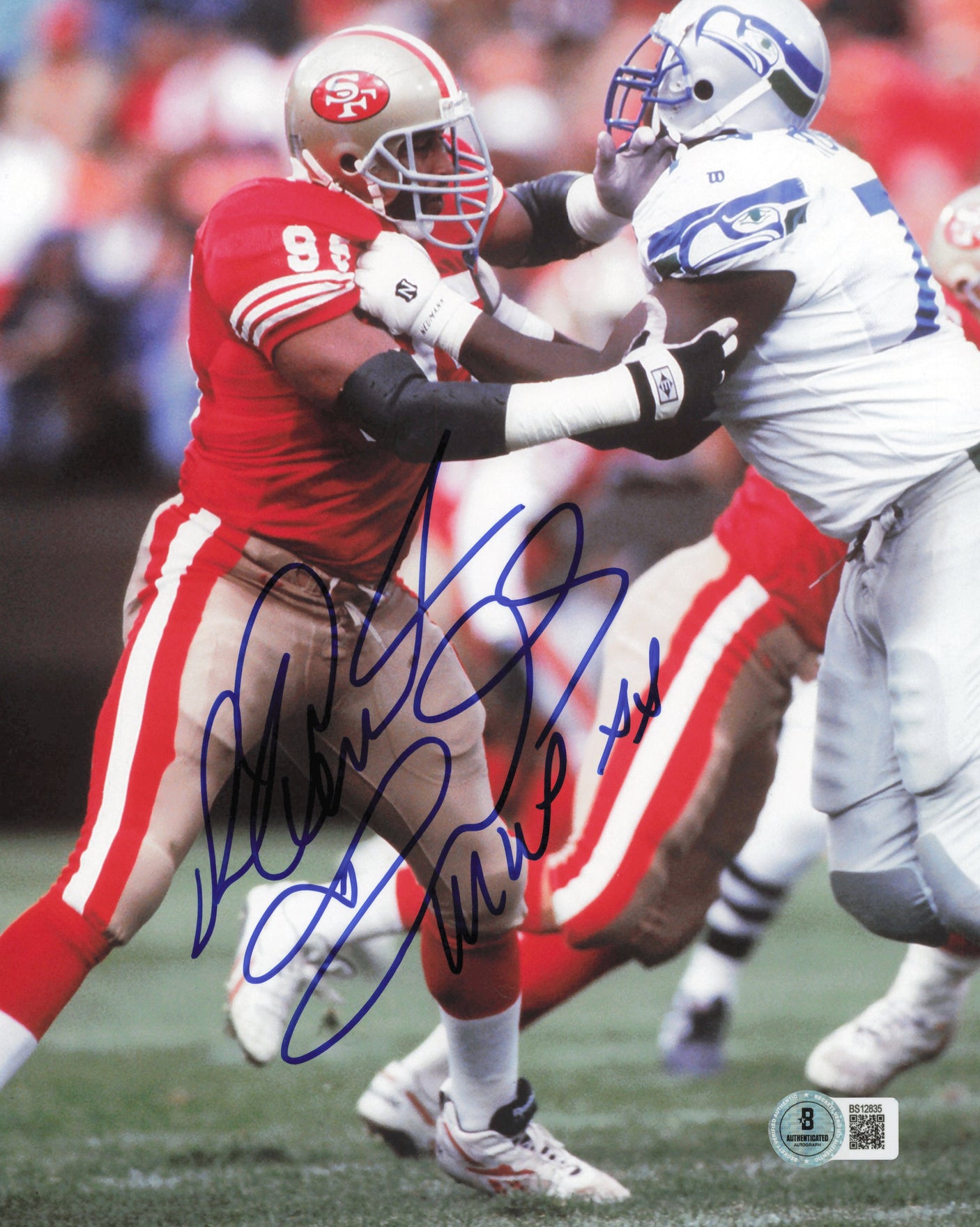 Richard Dent Autographed 8x10 Photo San Francisco 49ers "MVP XX" Beckett BAS QR #BS12835
