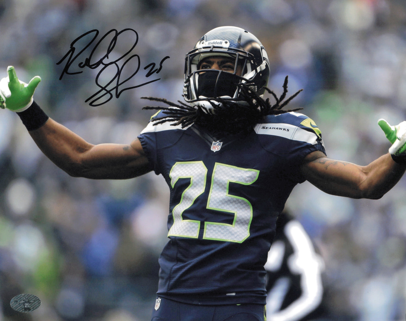 Richard Sherman Autographed 8x10 Photo Seattle Seahawks RS Holo #13668