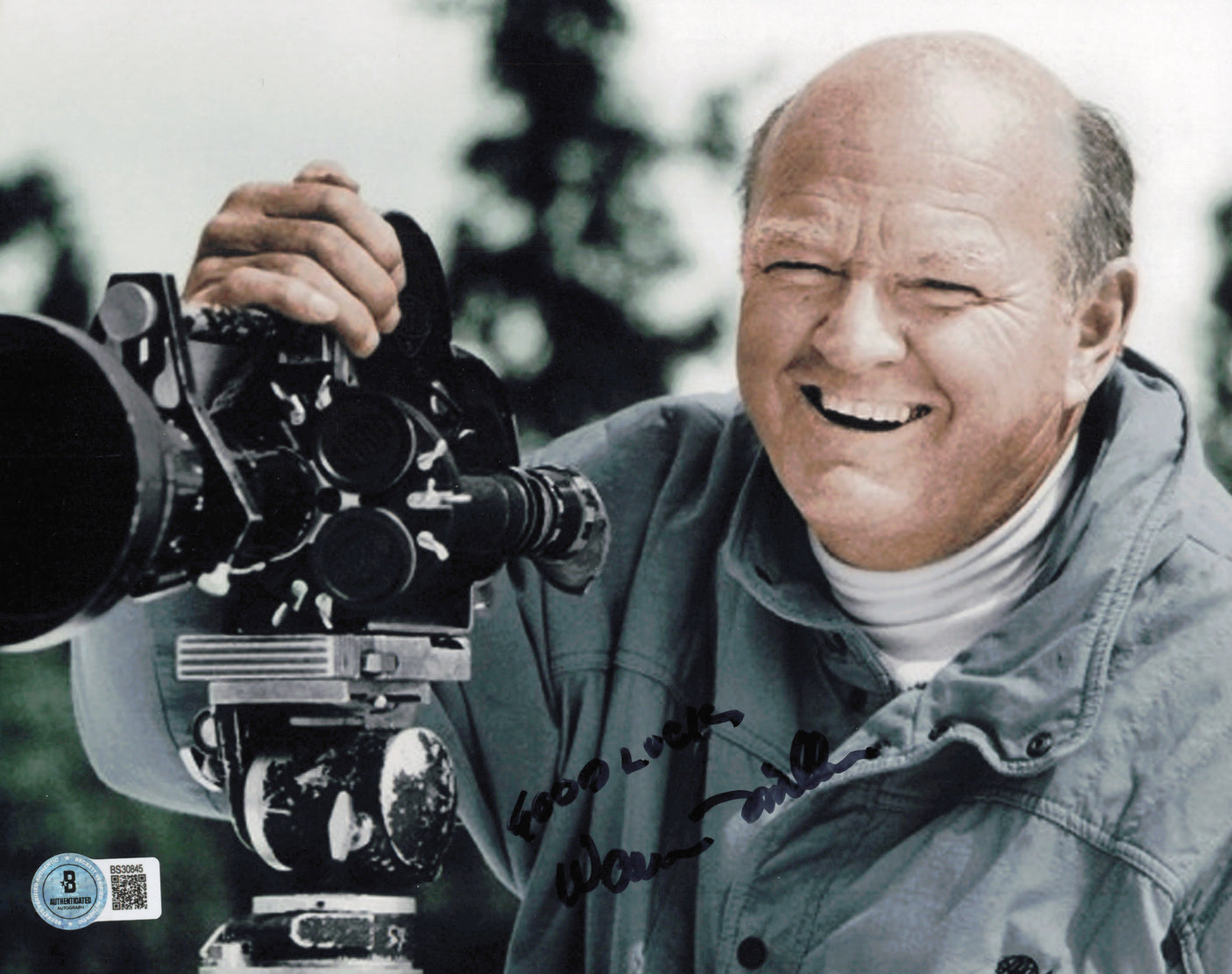 Warren Miller Autographed 8x10 Photo Filmmaker Beckett BAS QR #BS30845