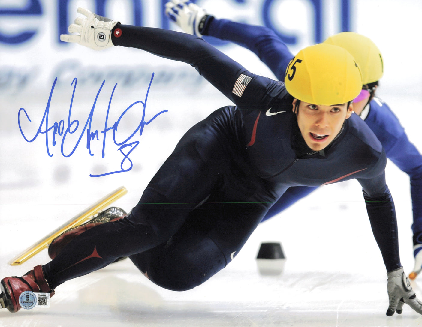 Apolo Anton Ohno Autographed 11x14 Photo Team USA Beckett BAS QR #BS30493