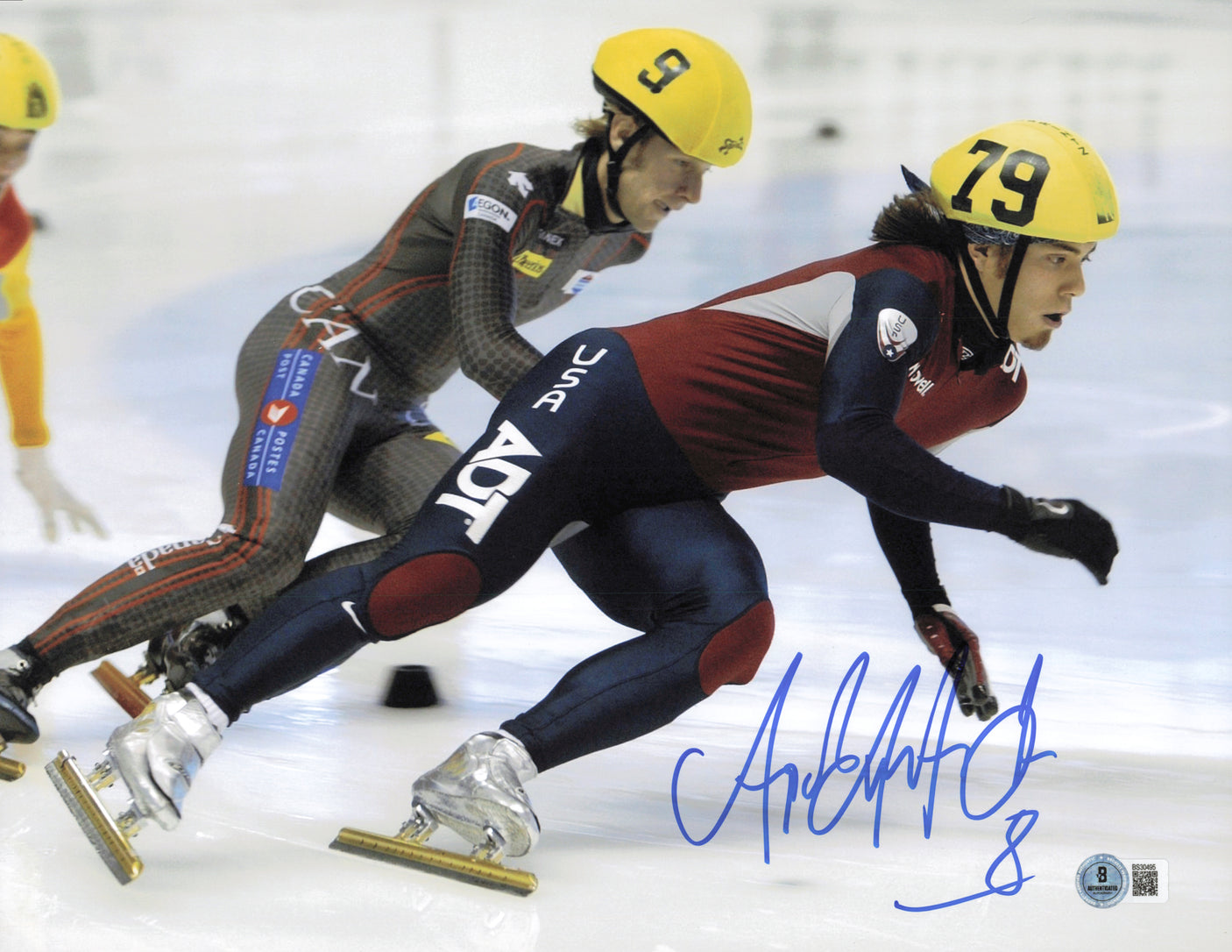 Apolo Anton Ohno Autographed 11x14 Photo Team USA Beckett BAS QR #BS30495