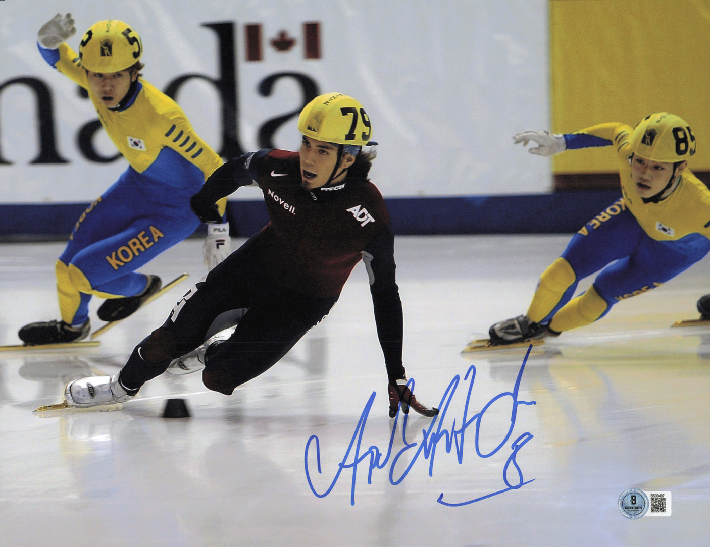 Apolo Anton Ohno Autographed 11x14 Photo Team USA Beckett BAS QR #BS30497