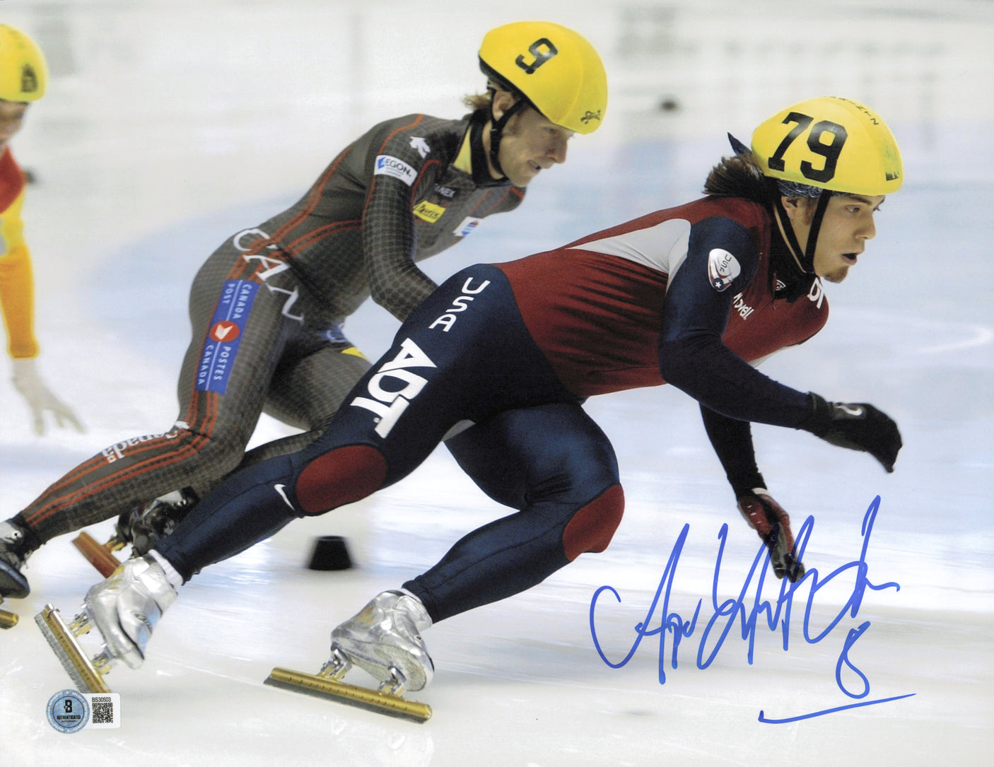 Apolo Anton Ohno Autographed 11x14 Photo Team USA Beckett BAS QR #BS30503