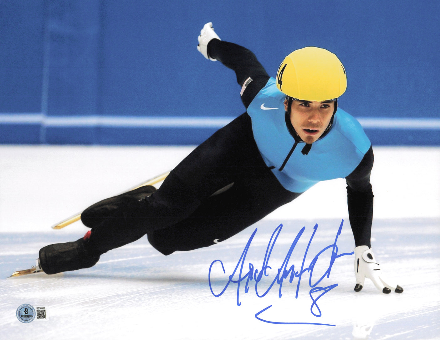 Apolo Anton Ohno Autographed 11x14 Photo Team USA Beckett BAS QR #BS30506