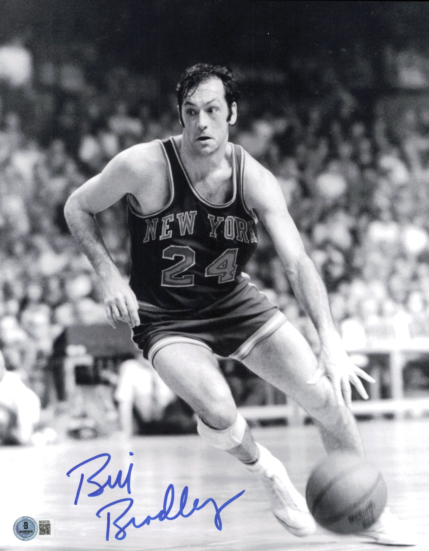 Bill Bradley Autographed 11x14 Photo New York Knicks Beckett BAS QR #SB30720