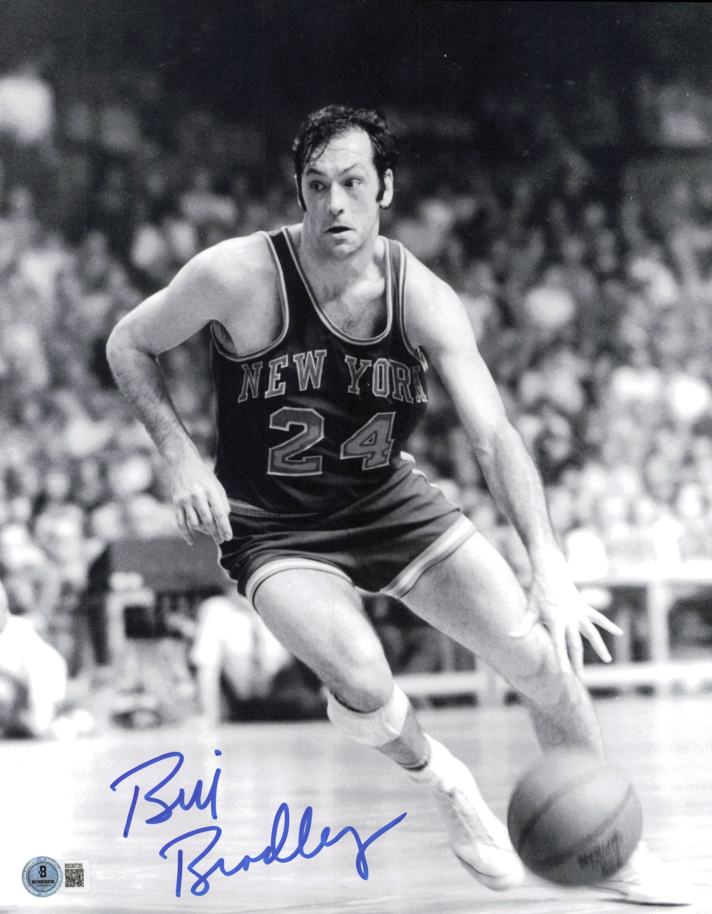 Bill Bradley Autographed 11x14 Photo New York Knicks Beckett BAS QR #SB30720