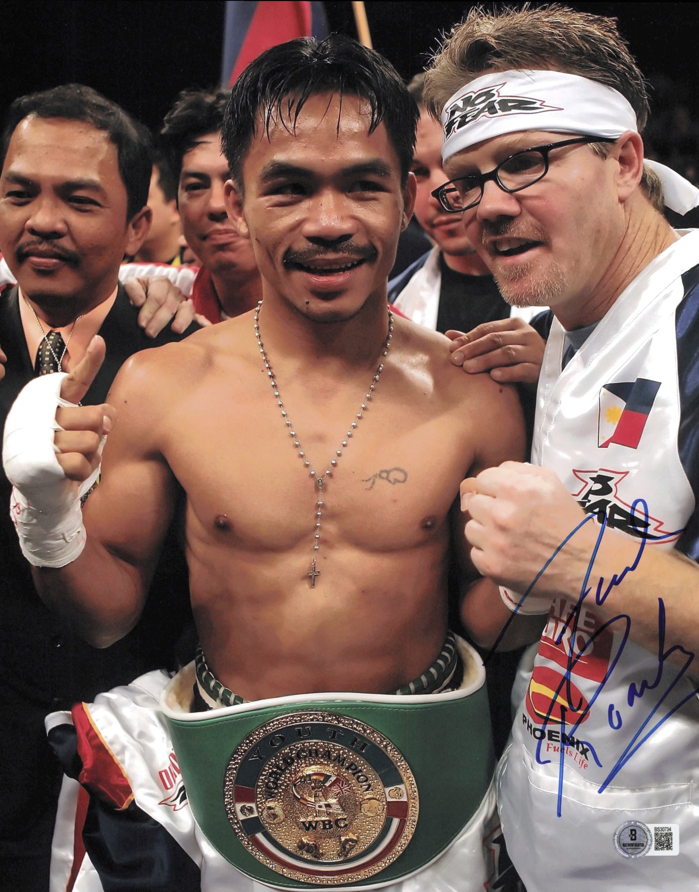 Freddie Roach Autographed 11x14 Photo Trainer Beckett BAS QR #SB30734