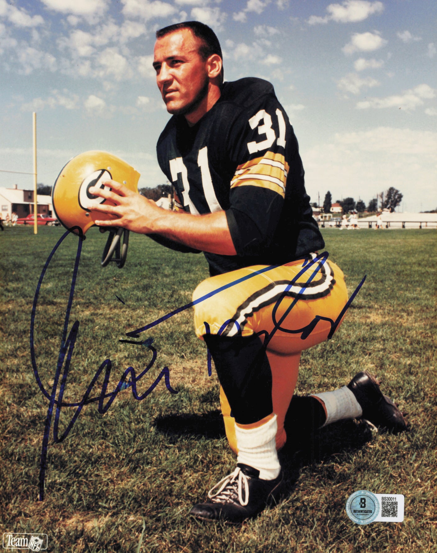 Jim Taylor Autographed 8x10 Photo Green Bay Packers Beckett BAS QR #BS32011