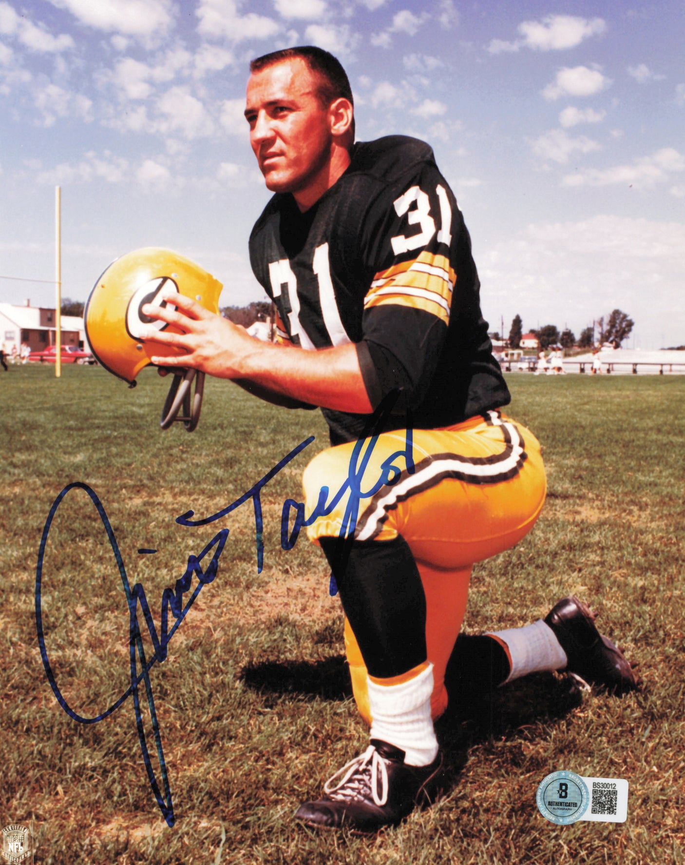 Jim Taylor Autographed 8x10 Photo Green Bay Packers Beckett BAS QR #BS32012