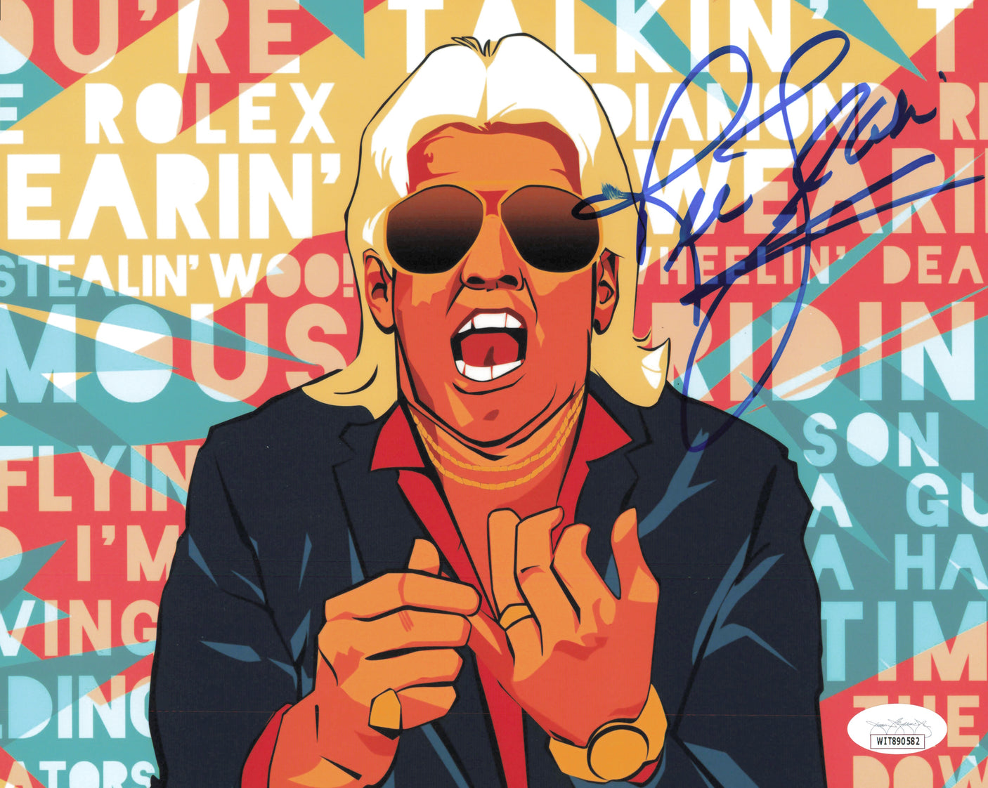 Ric Flair Autographed 8x10 Photo WWE JSA #WIT890582