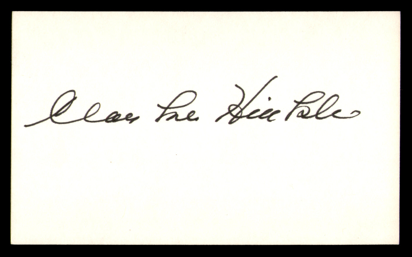 Clarke Hinkle Autographed 3x5 Index Card Green Bay Packers SKU #248506