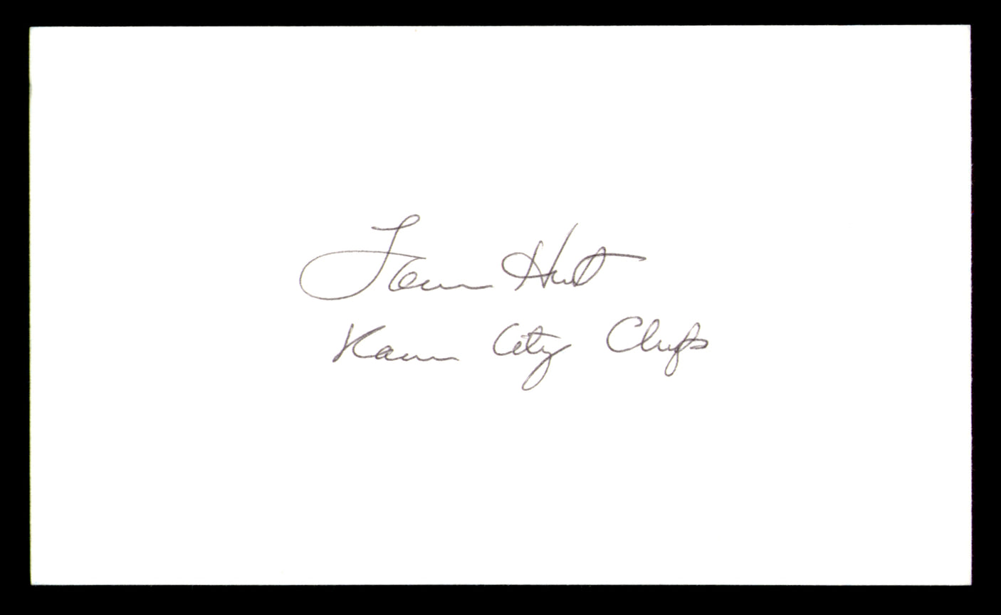 Lamar Hunt Autographed 3x5 Index Card Kansas City Chiefs SKU #248511