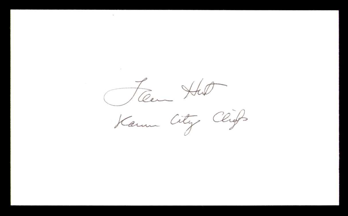 Lamar Hunt Autographed 3x5 Index Card Kansas City Chiefs SKU #248512