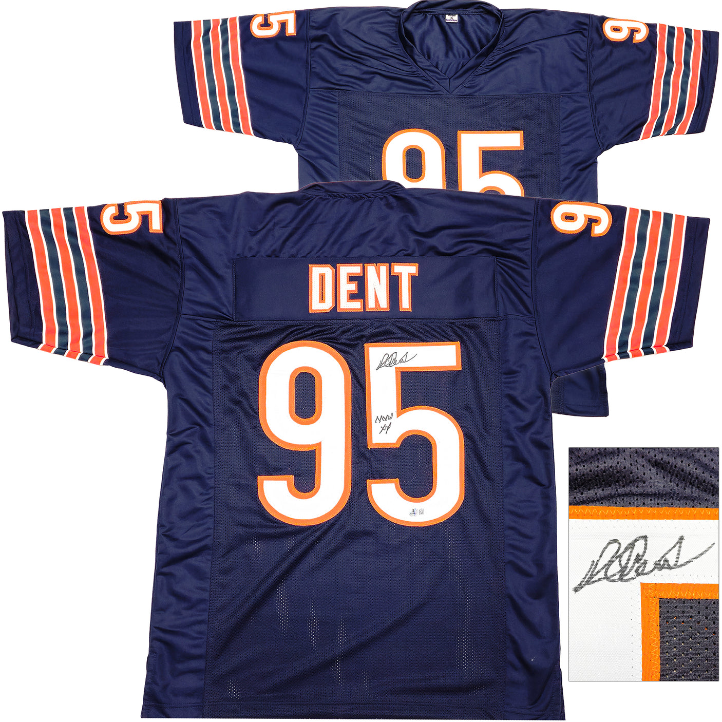 Chicago Bears Richard Dent Autographed Blue Jersey "MVP XX" Beckett BAS Witness Stock #231049