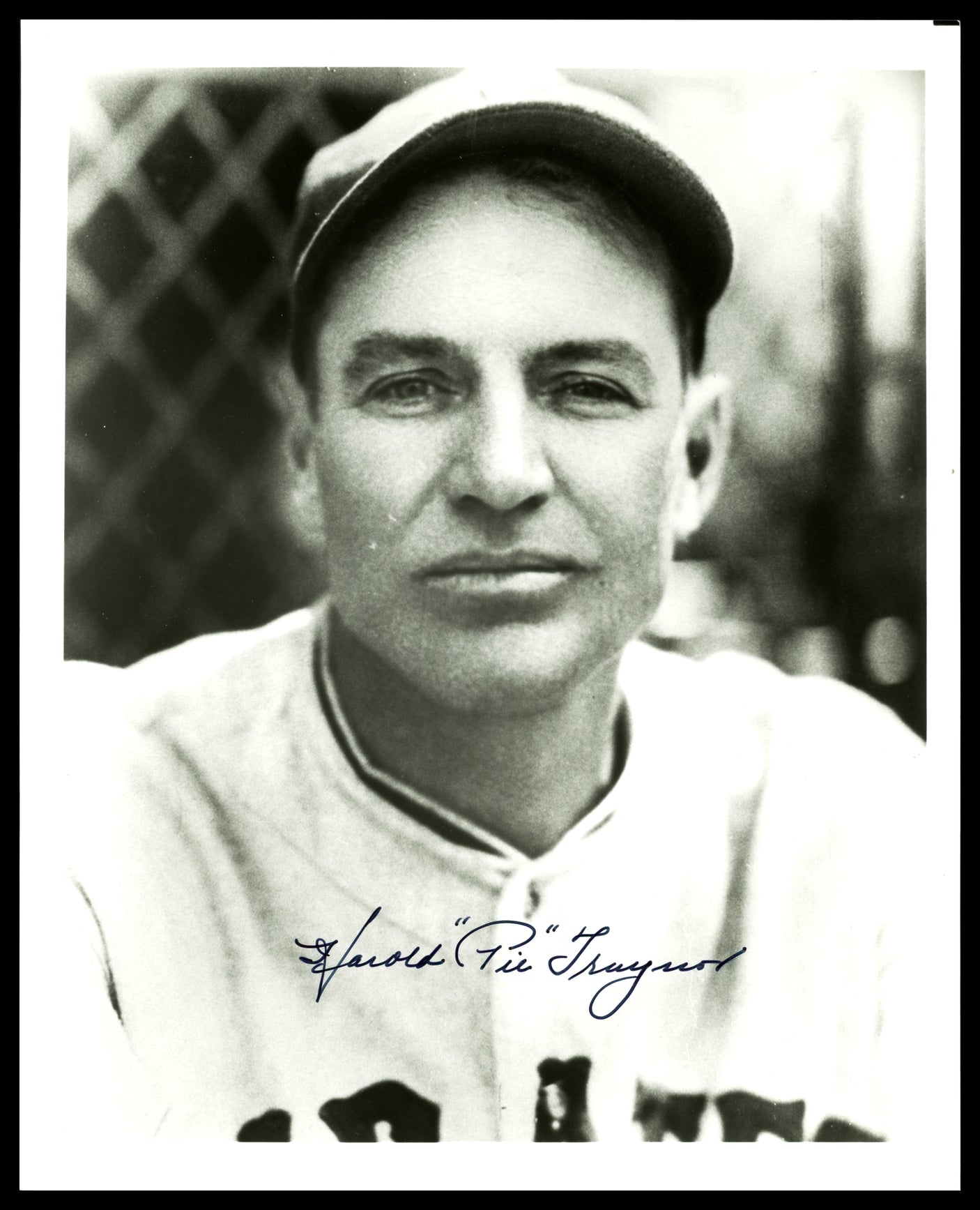 Harold Pie Traynor Autographed 8x10 Photo Pittsburgh Pirates Beckett BAS #AE16576