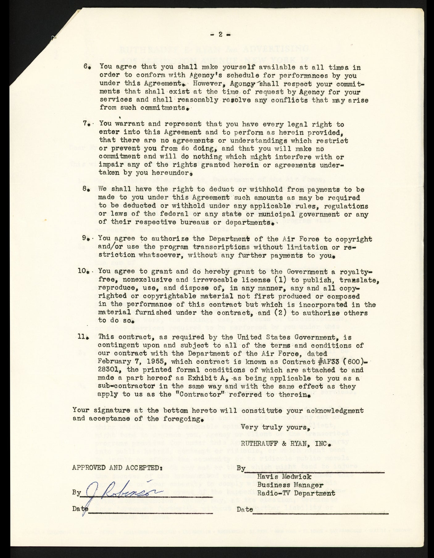 Jackie Robinson Autographed 1956 Greatest Sports Thrill Contract Brooklyn Dodgers Beckett BAS #AE16478