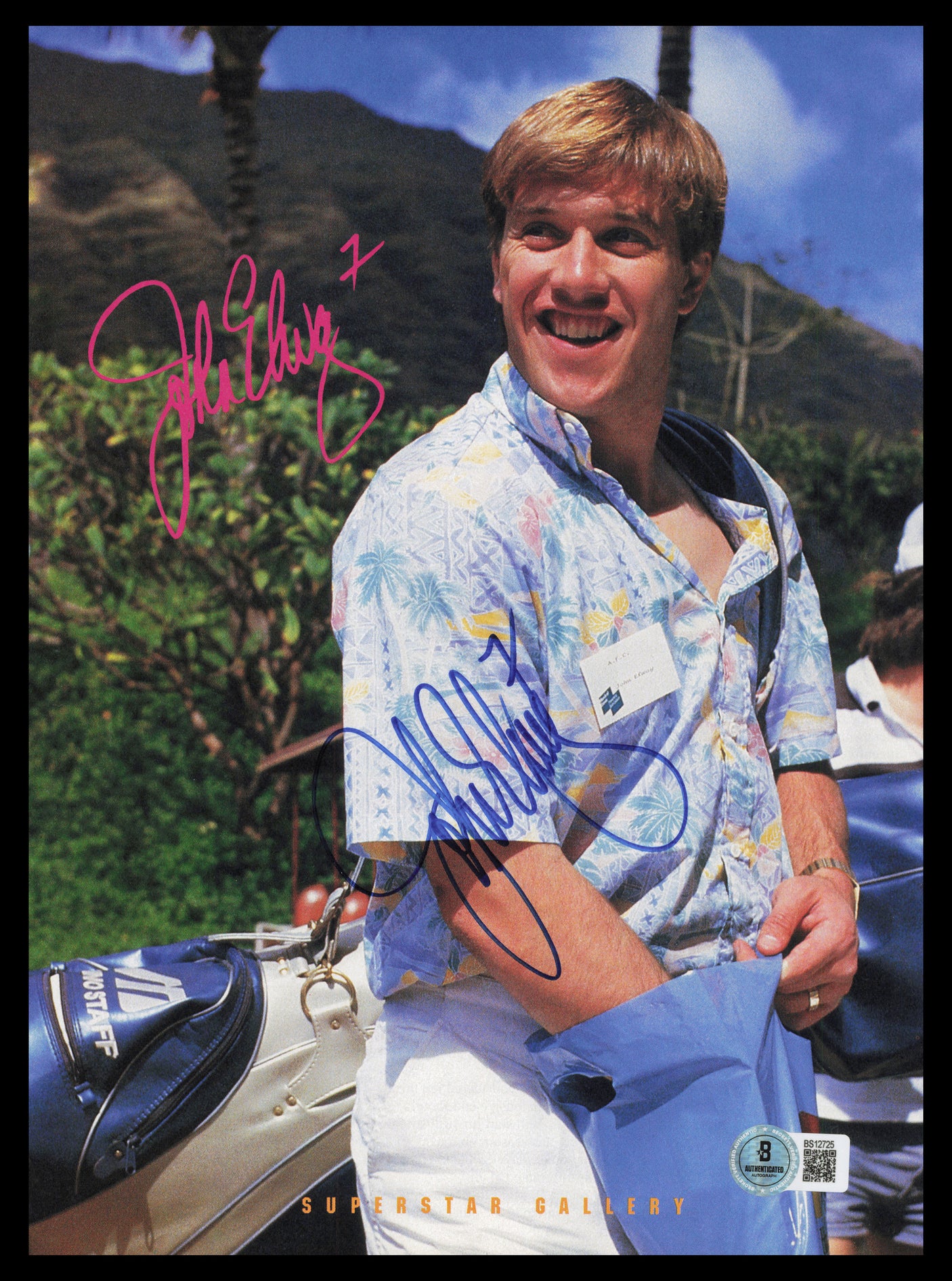 John Elway Autographed 8.5x11 Magazine Page Photo Denver Broncos Beckett BAS QR #BS12725