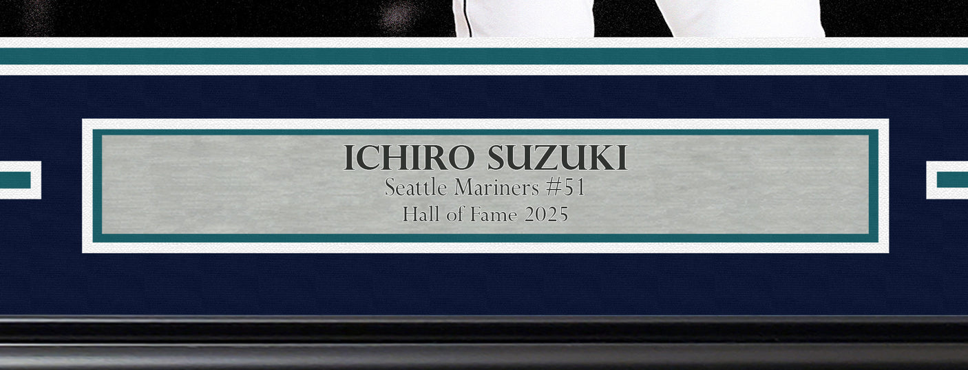 Ichiro Suzuki Autographed Framed 16x20 Photo Seattle Mariners Beckett BAS Witness Stock #252389