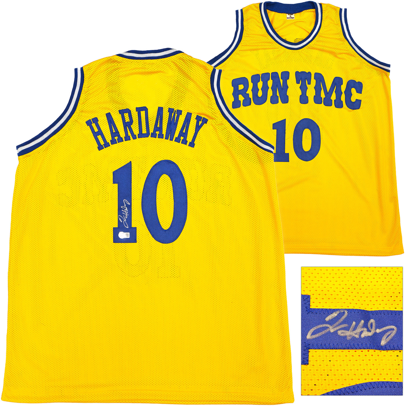 Golden State Warriors Tim Hardaway Autographed Yellow Jersey Beckett BAS Witness Stock #232600