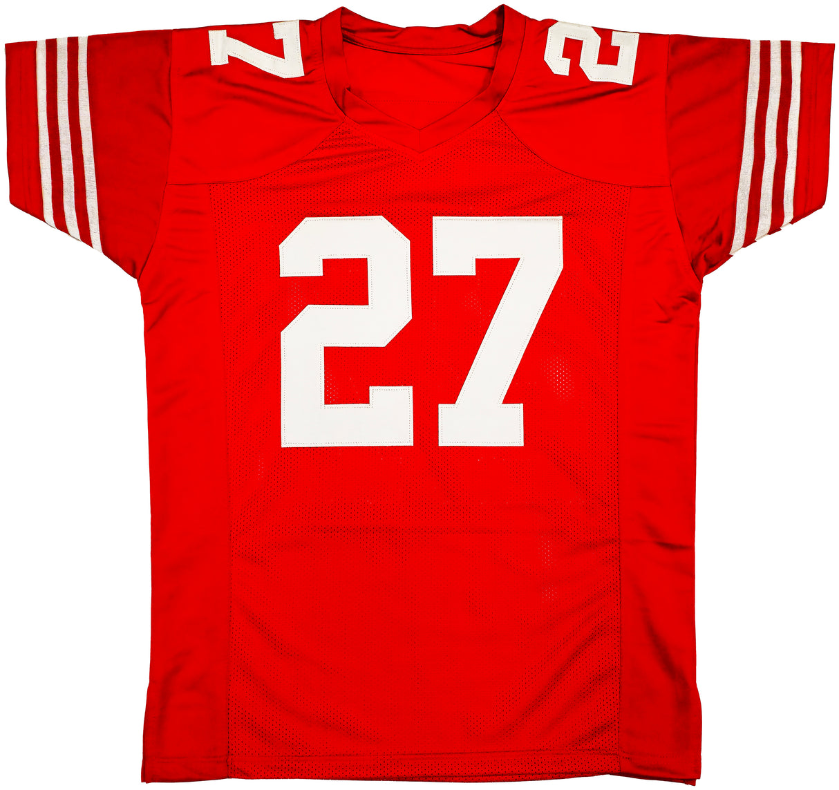 San Francisco 49ers Ji'Ayir Brown Autographed Red Jersey Beckett BAS Witness Stock #232605